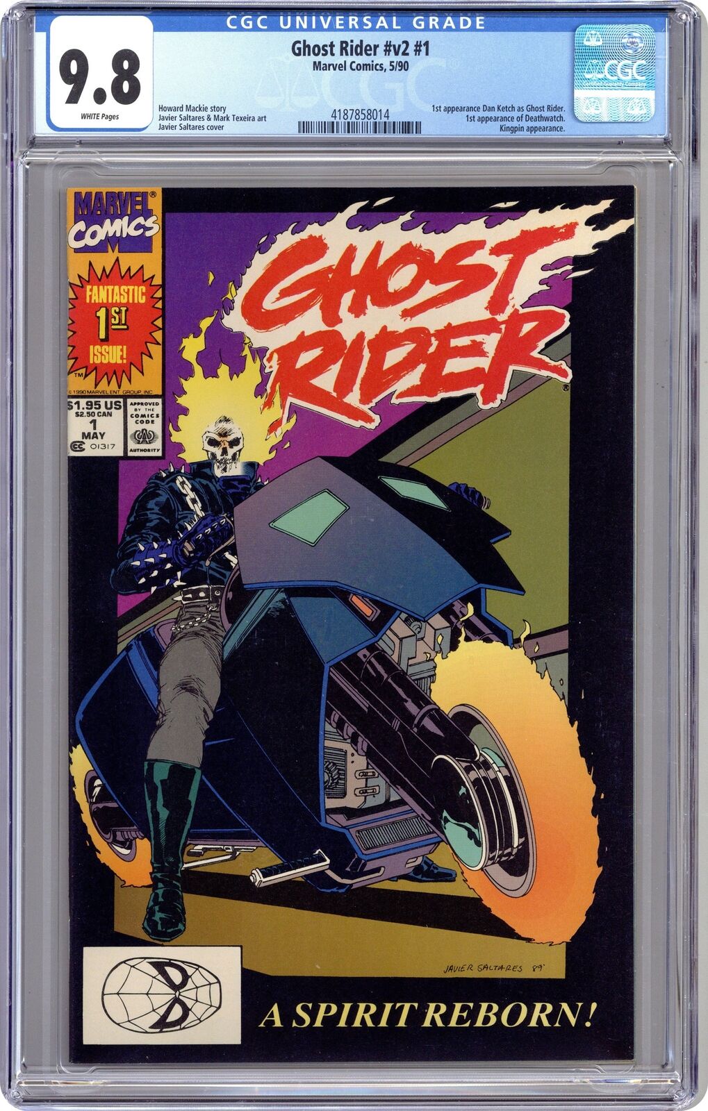 Ghost Rider 1D CGC 9.8 1990 4187858014 1st app. Danny Ketch Ghost Rider