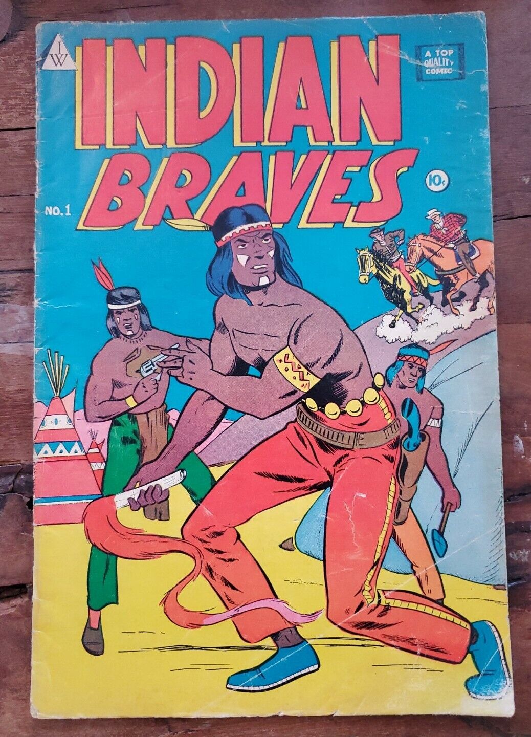 I.W. Enterprises Indian Braves #1 1964 Reprints Indian Braves #4 Sep 1951 VG