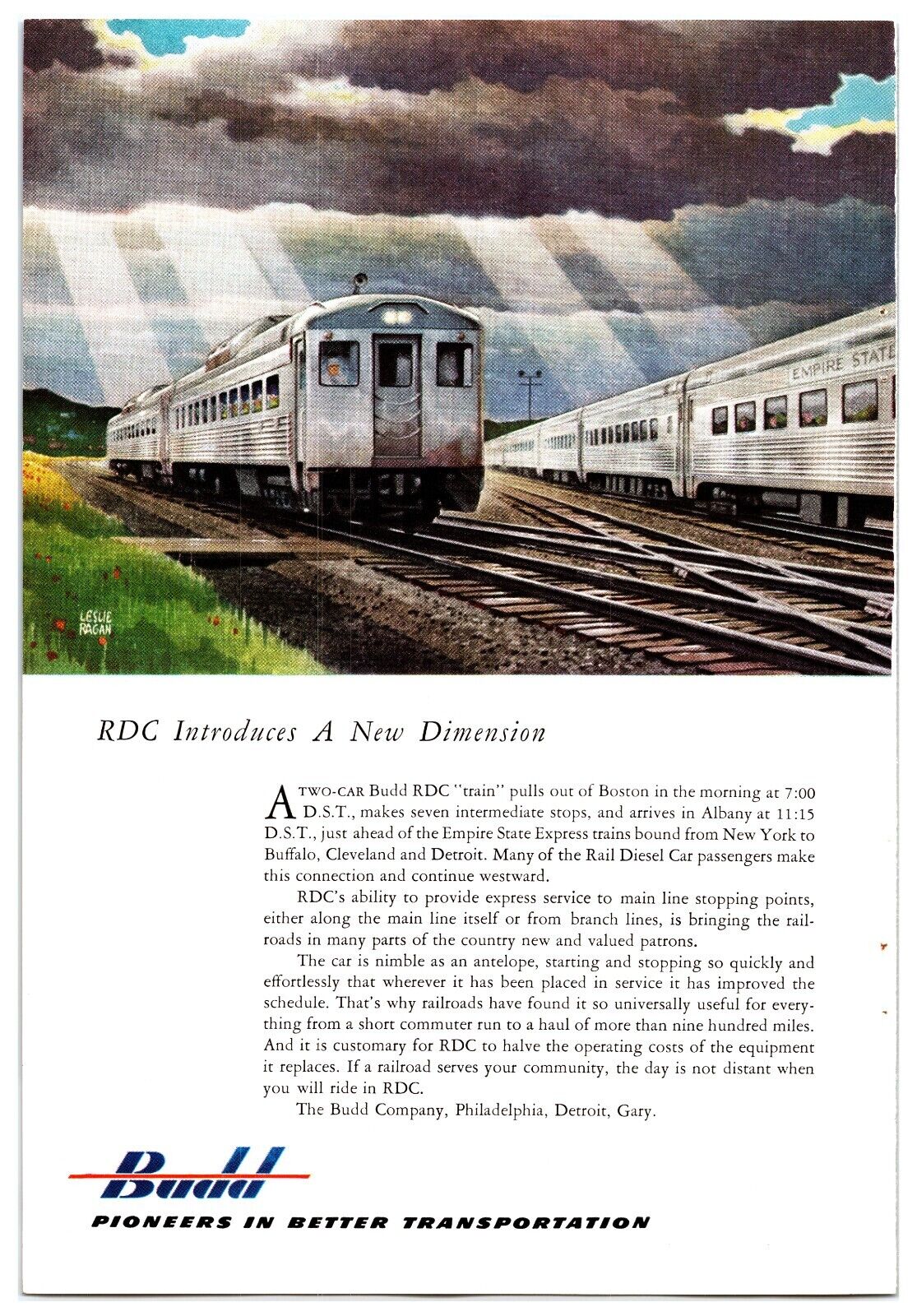 Original 1953 Budd RDC Trains \