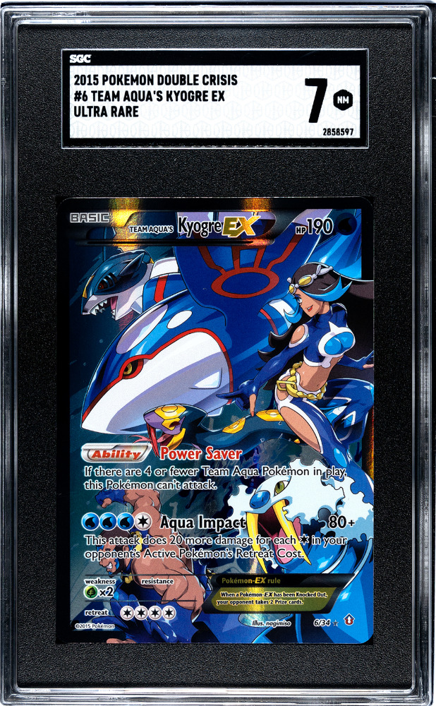 SGC 7 - Team Aqua\'s Kyogre EX - 6/34 - Double Crisis - Ultra Rare Full Art Holo
