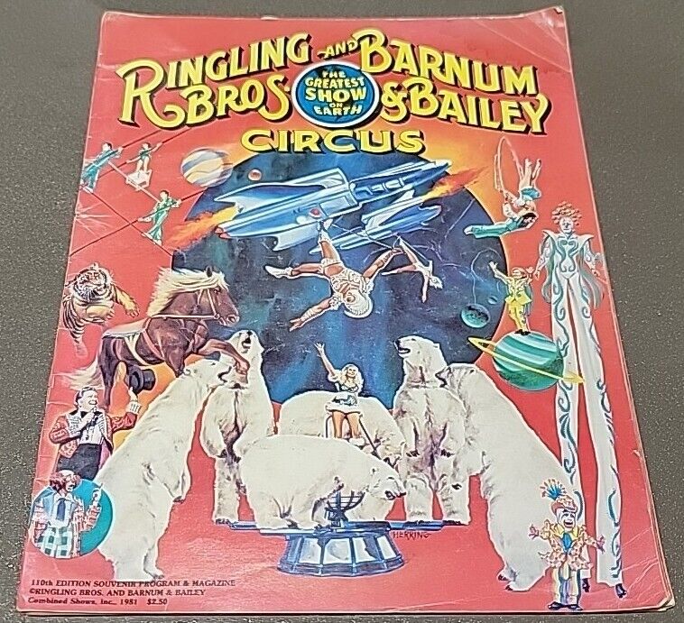 Ringling Bros. and Barnum & Bailey Circus 1981 Vintage Program 110th Edition