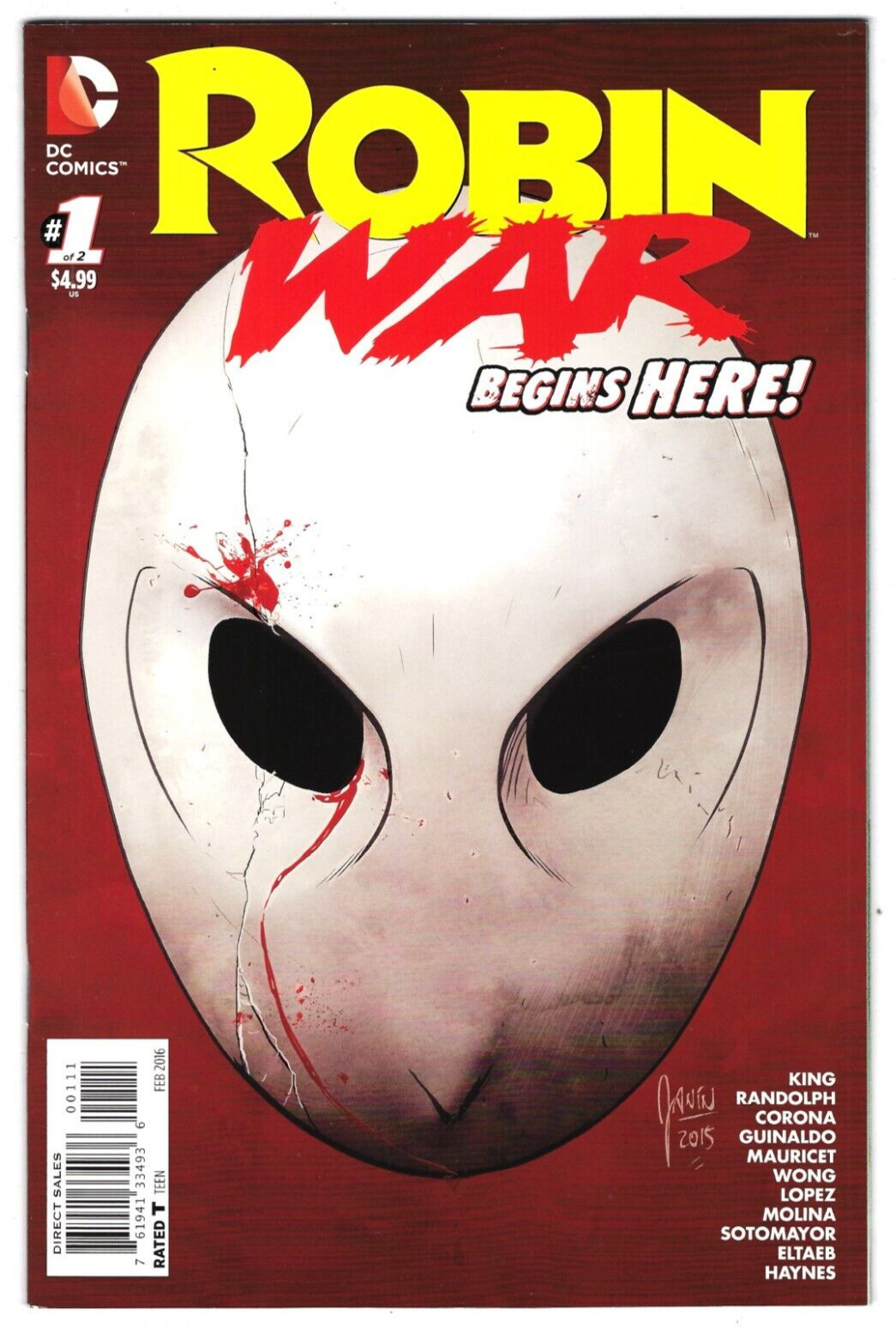 DC Comics ROBIN WAR #1 first printing cover A