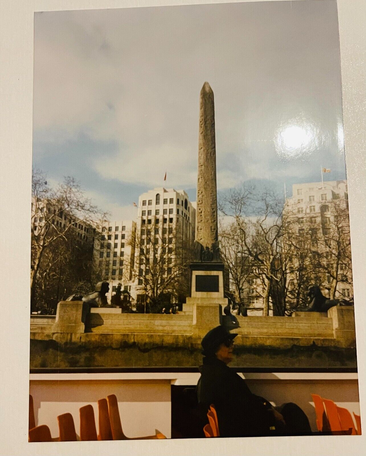 Vintage 1980's-1990's 5x7 Photo of a Photo of  Cleopatra's Needle