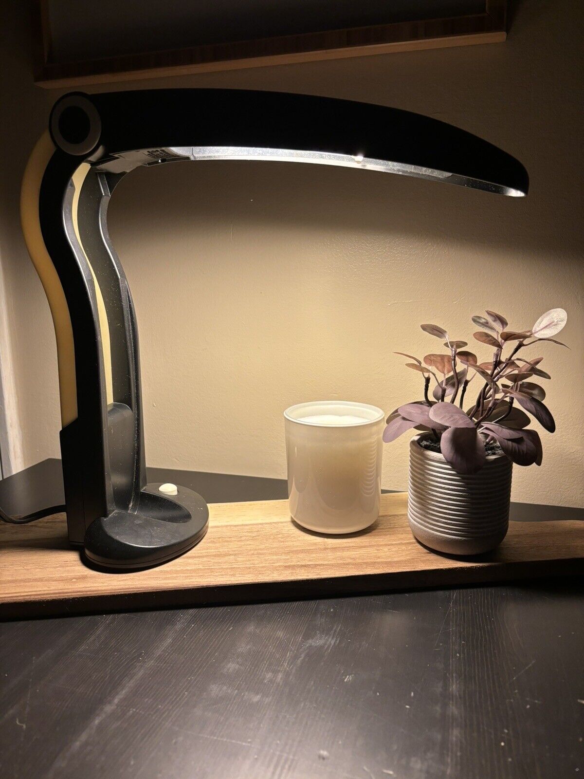 Black Toucan Lamp by H.T. Huang for Desk or Table - Rare collectible lighting