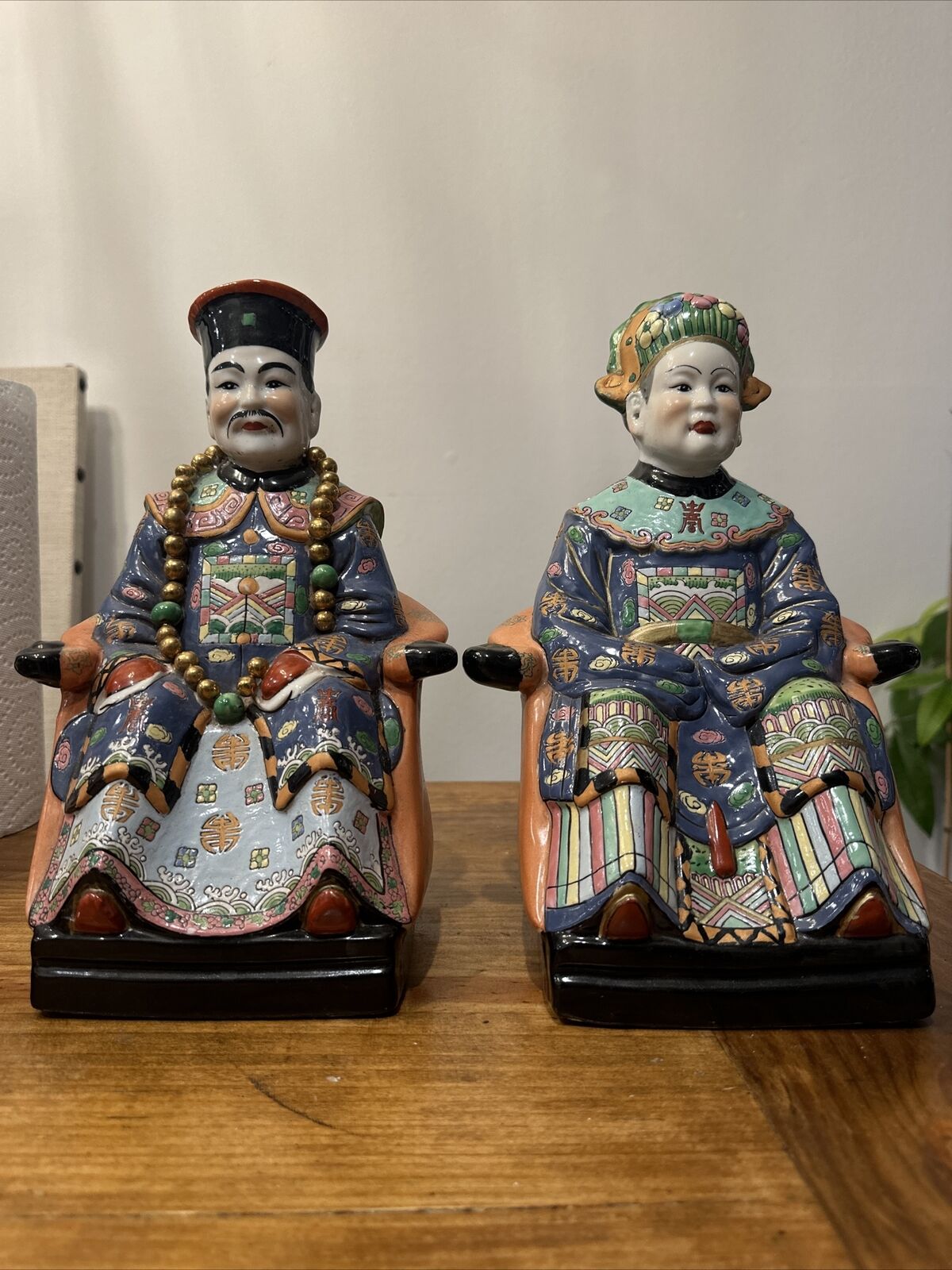 Pair Of Imperial Chinese Ceramic Figure