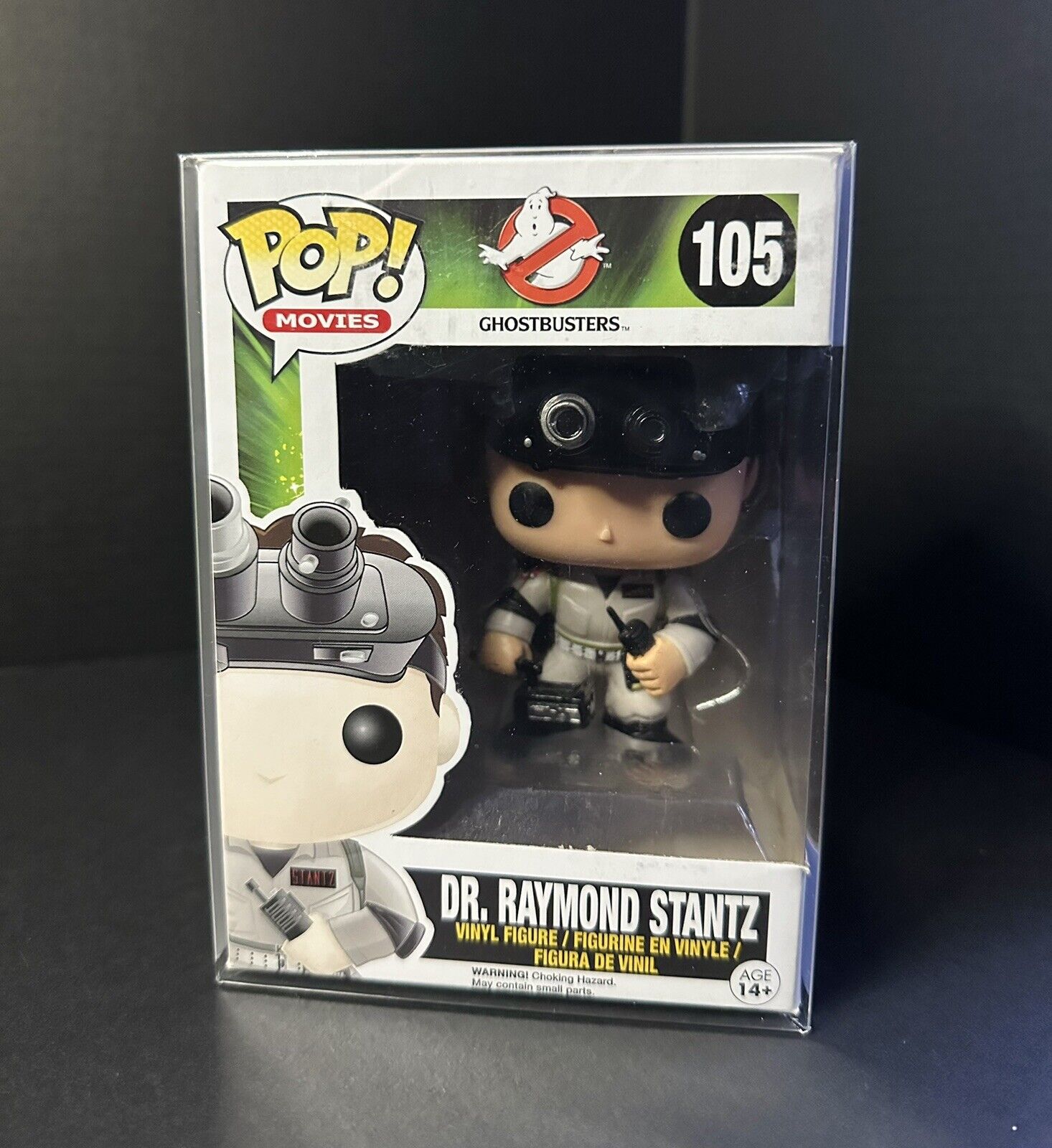Funko Pop Vinyl Movies Ghostbusters 105 Dr Raymond Stantz With Protector