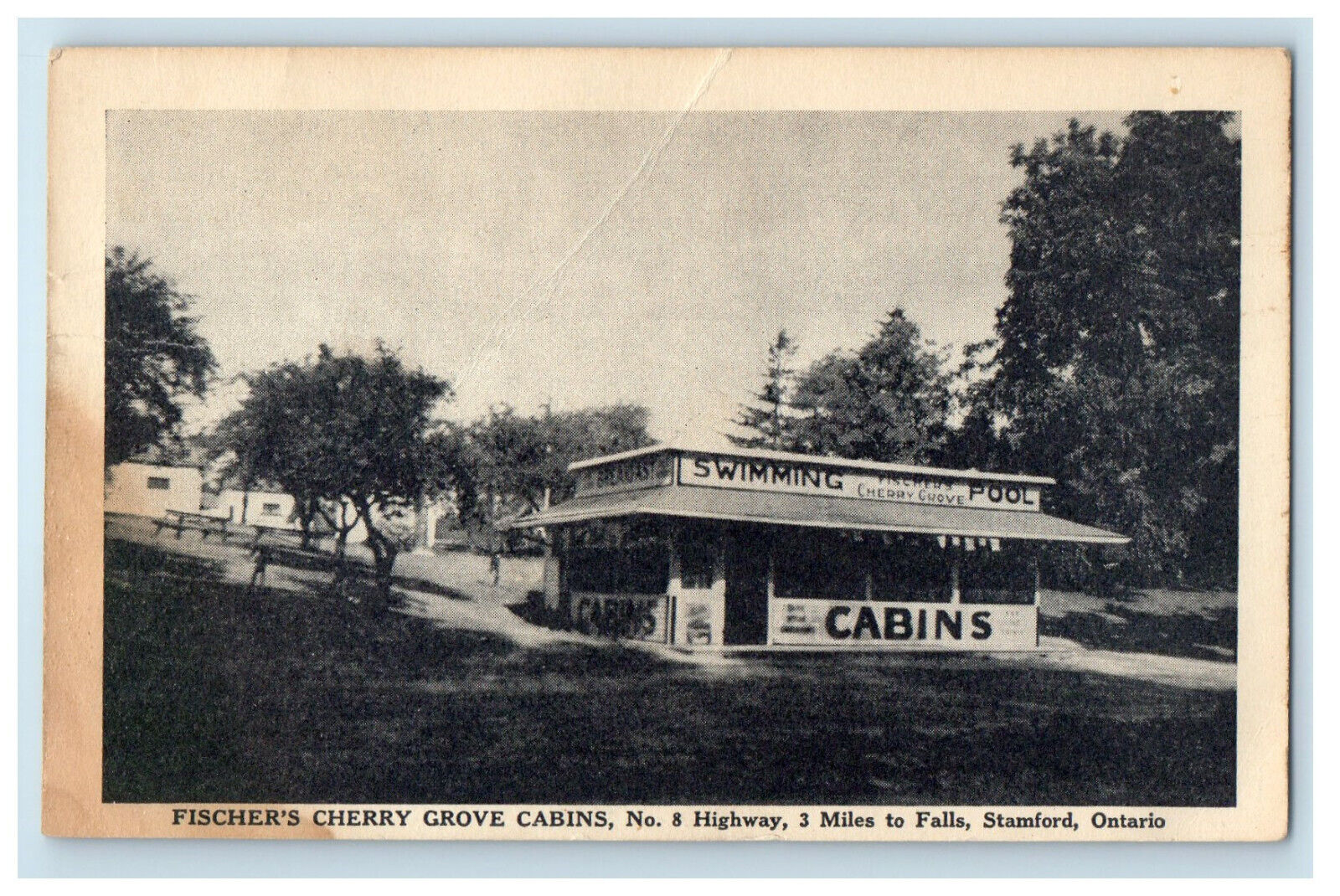 c1940's Fischer's Cherry Grove Cabins Stamford Ontario Canada Postcard