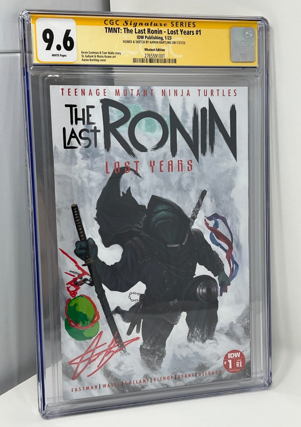 TMNT The Last Ronin Lost Years #1 Aaron Bartling Cover Signed & Remarked CGC 9.6