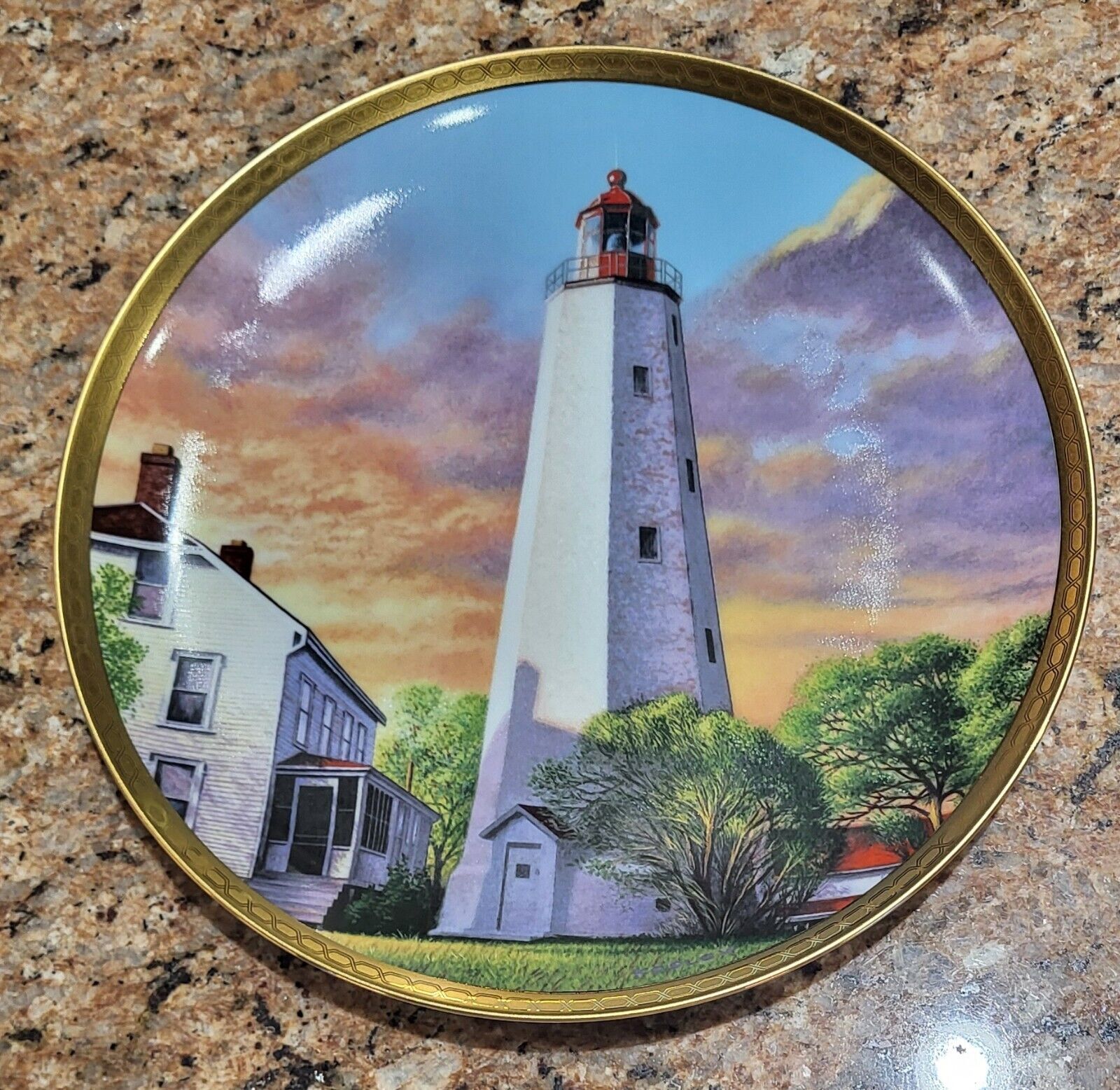SANDY HOOK Light plate The American Lighthouse Collection by Howard Koslow