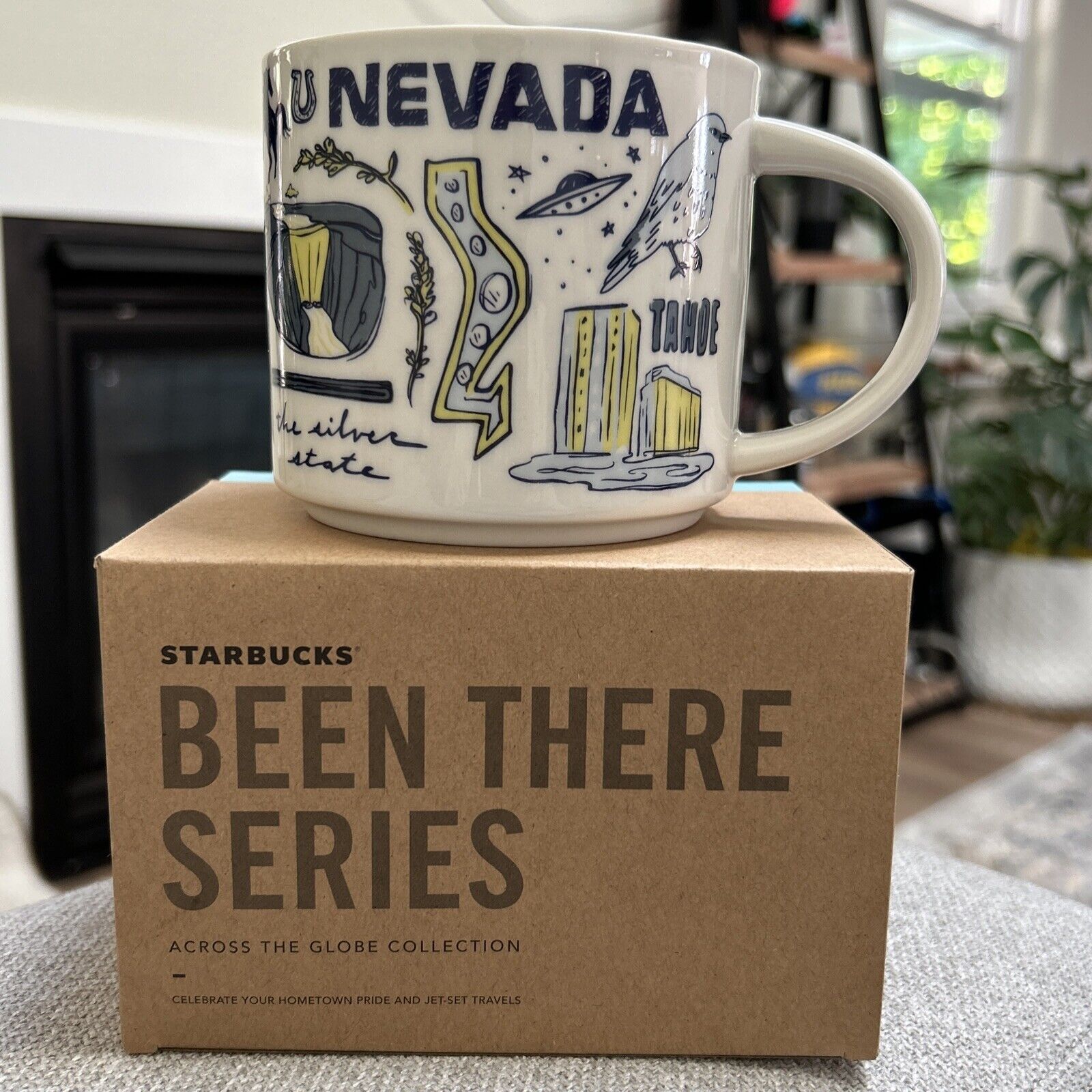 Starbucks NEVADA Been There Series Collection White Blue Coffee Tea Mug Cup 2022