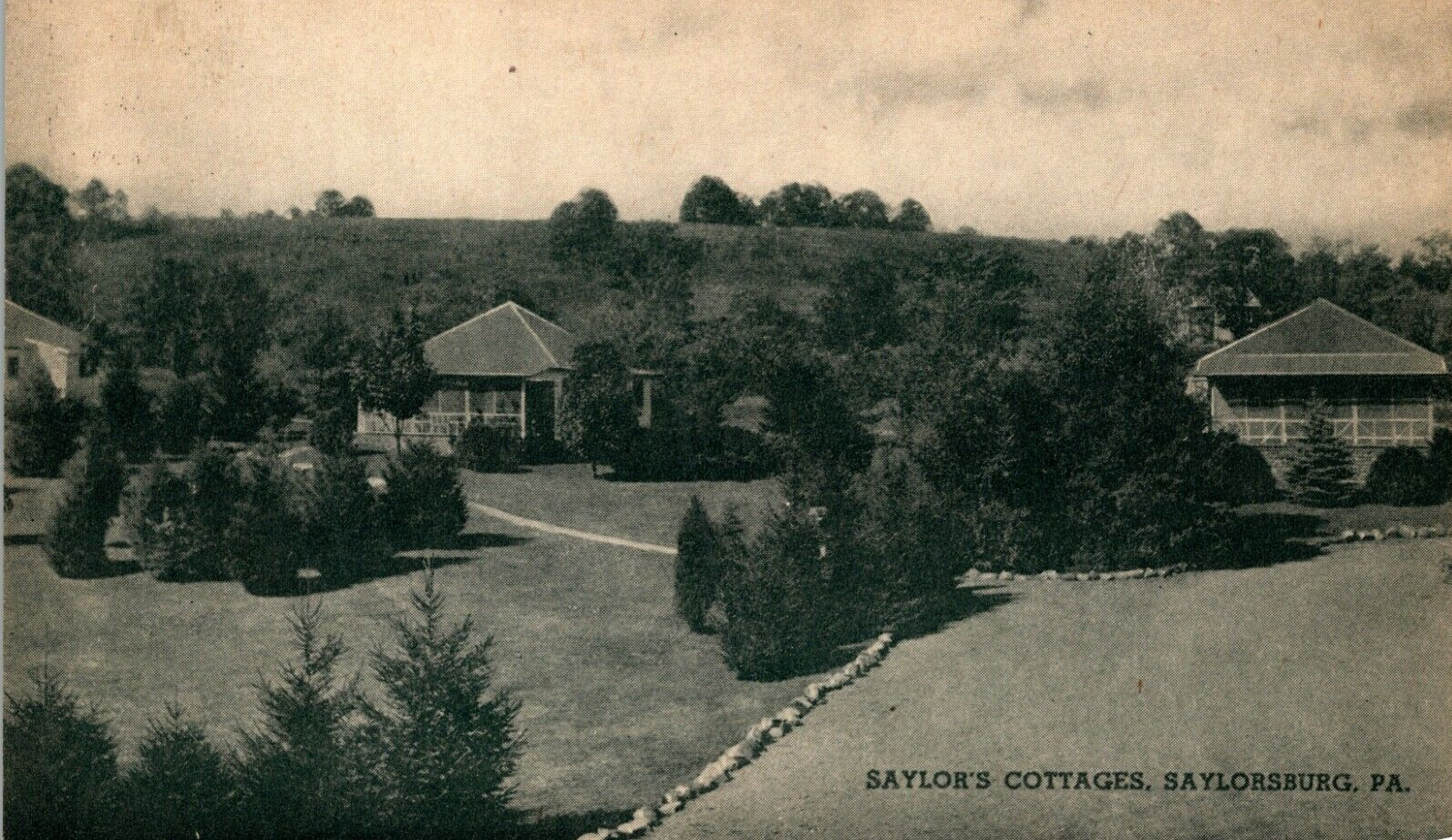 Saylorsburg Pennsylvania PA Saylors Cottages Vintage Postcard