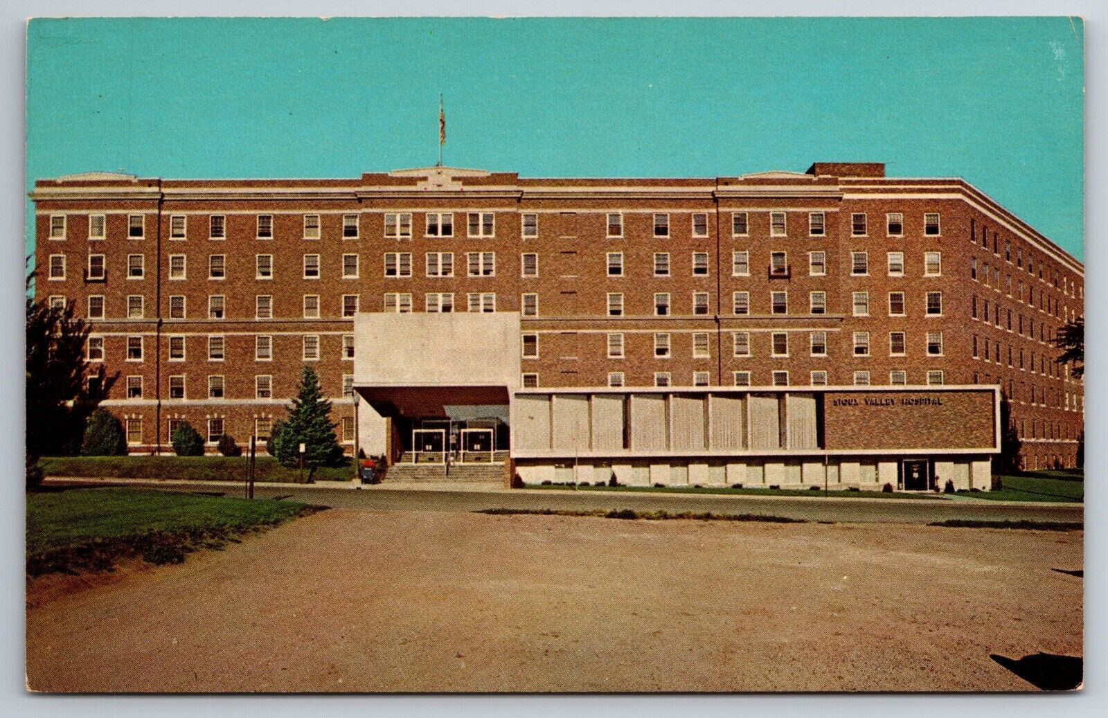 Vintage Postcard SD Sioux Falls Sioux Valley Hospital Chrome ~12601