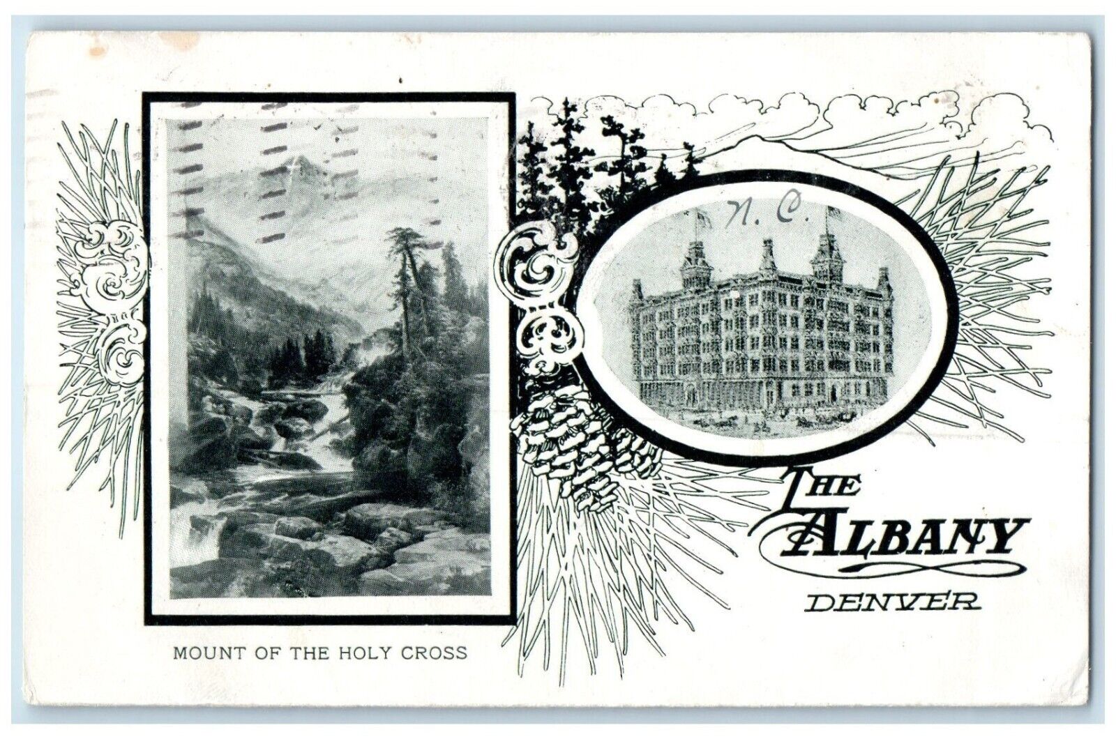 1905 Mount Of The Holy Cross The Albany Building Denver Colorado CO Postcard