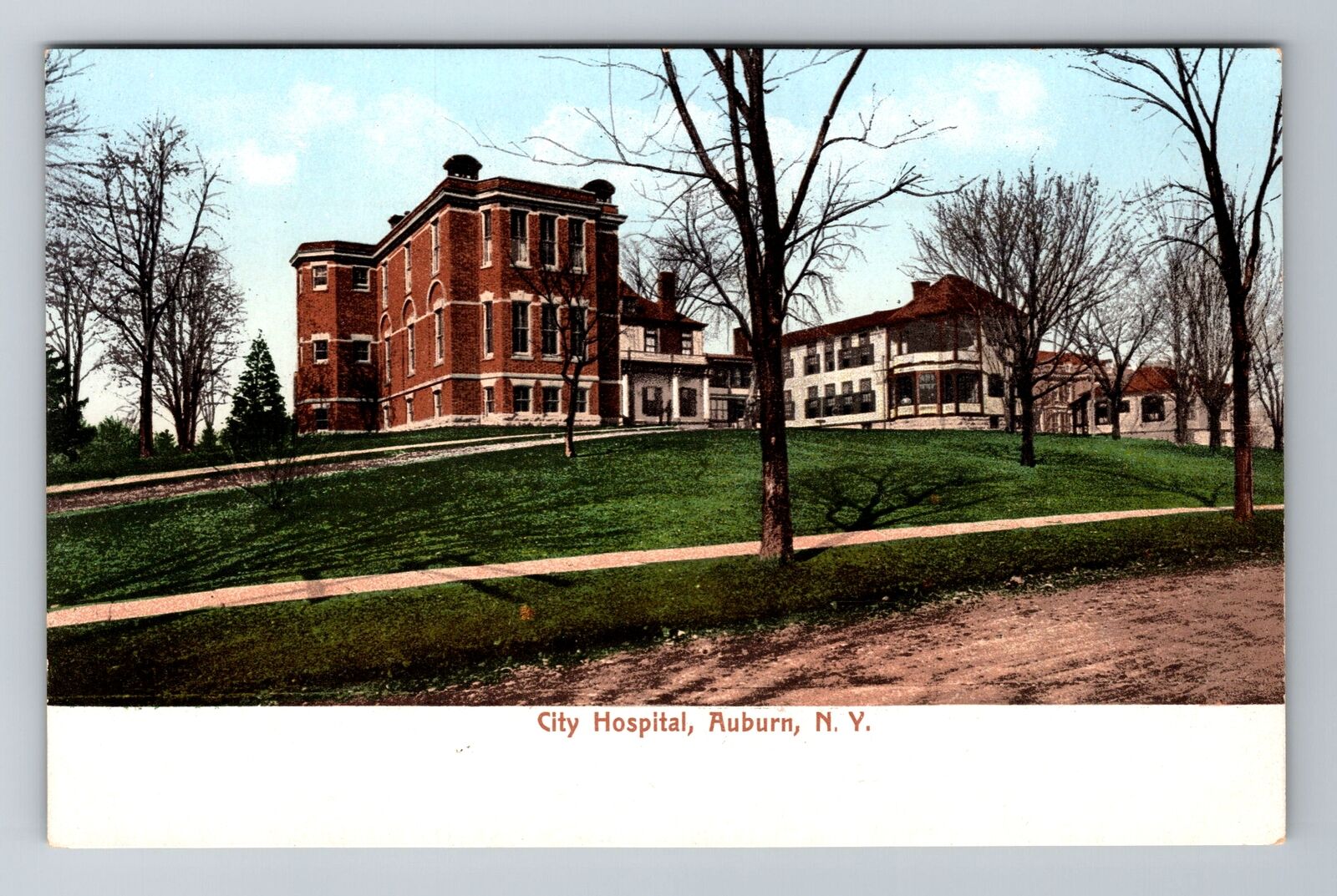 Auburn NY-New York, City Hospital, Antique, Vintage Souvenir Postcard