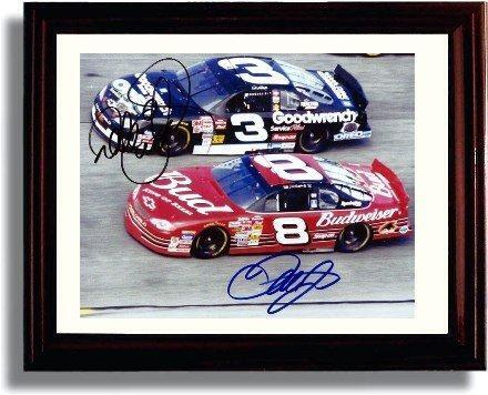 16x20 Framed NASCAR Dale Earnhardt & Dale Jr. Autograph Promo Print