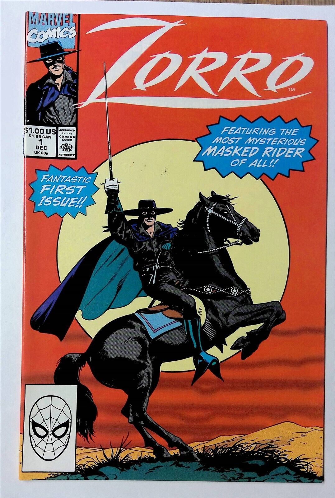 Zorro #1 (Dec 1990, Marvel) 7.0 FN/VF 