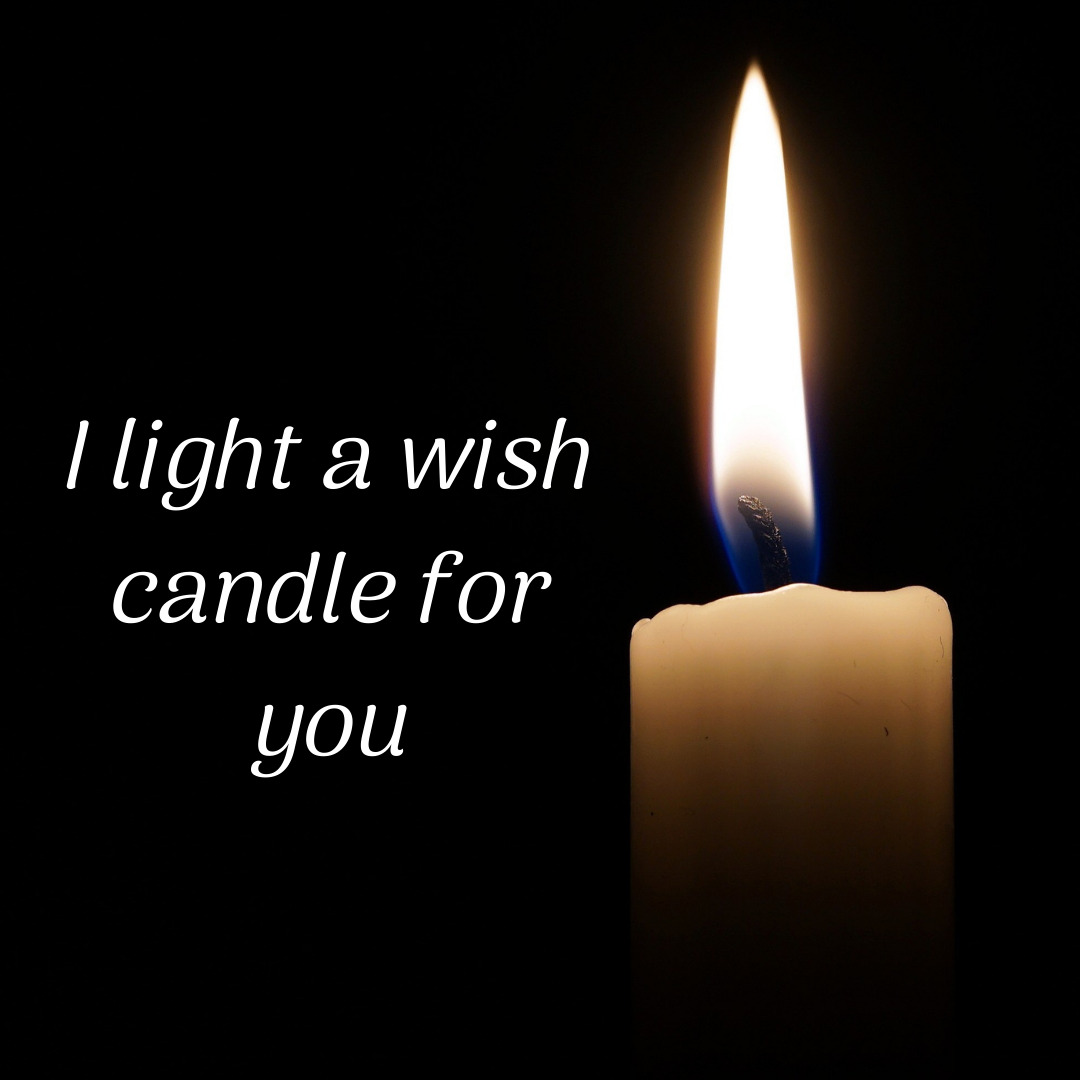 Wishing candle lit specially for you, white spell, 2024 wishes ,
