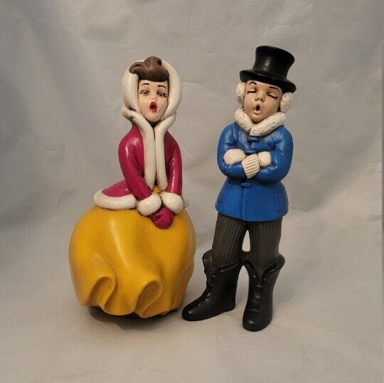 Vintage Choir Girl and Boy Dickins Figures Hand Painted Christmas Decoration 11\