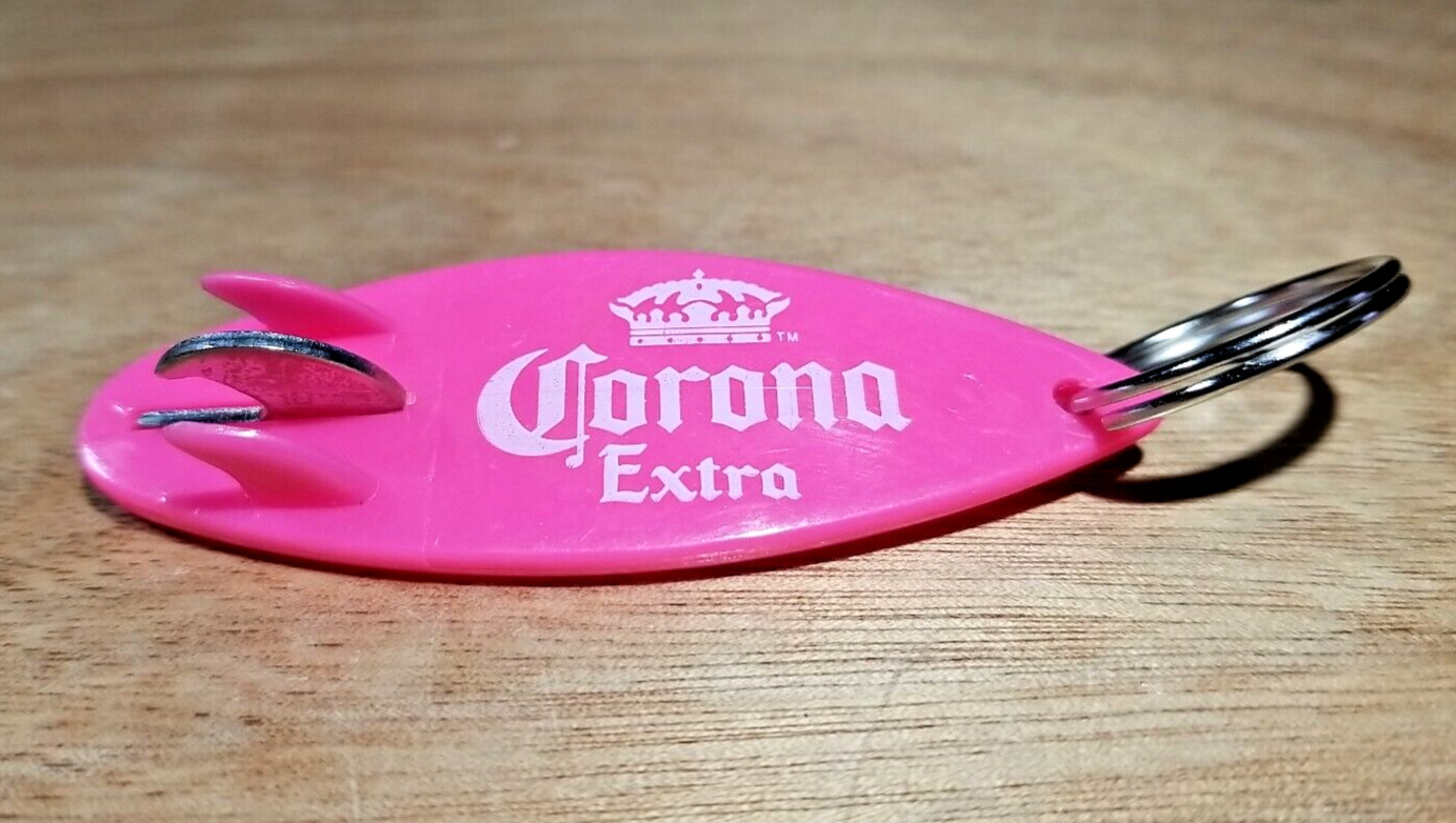 New Pink Corona Extra Beer Surfboard Bottle Opener Keychain Key Ring