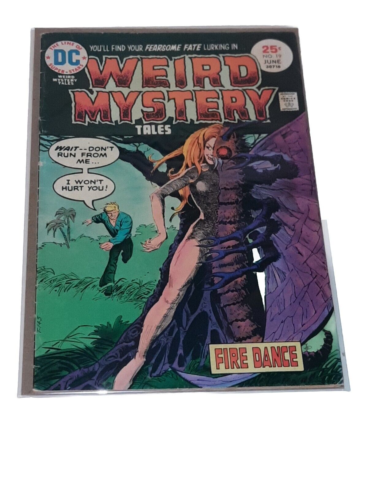 Weird Mystery Tales 19 DC Comics Mothwoman Cover F/VF Vintage 1970s