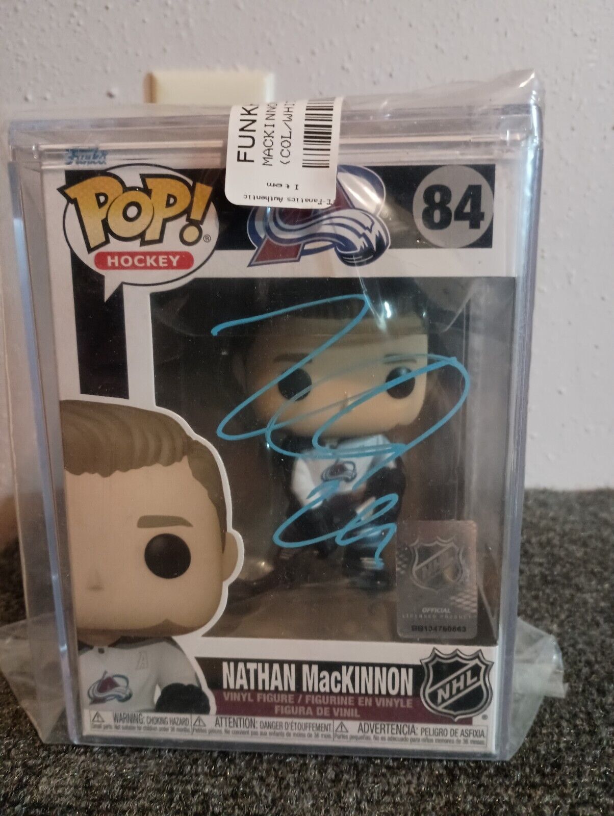 Nathan MacKinnon Signed Autograph NHL Funko Pop #84 Fanatics Colorado Avalanche
