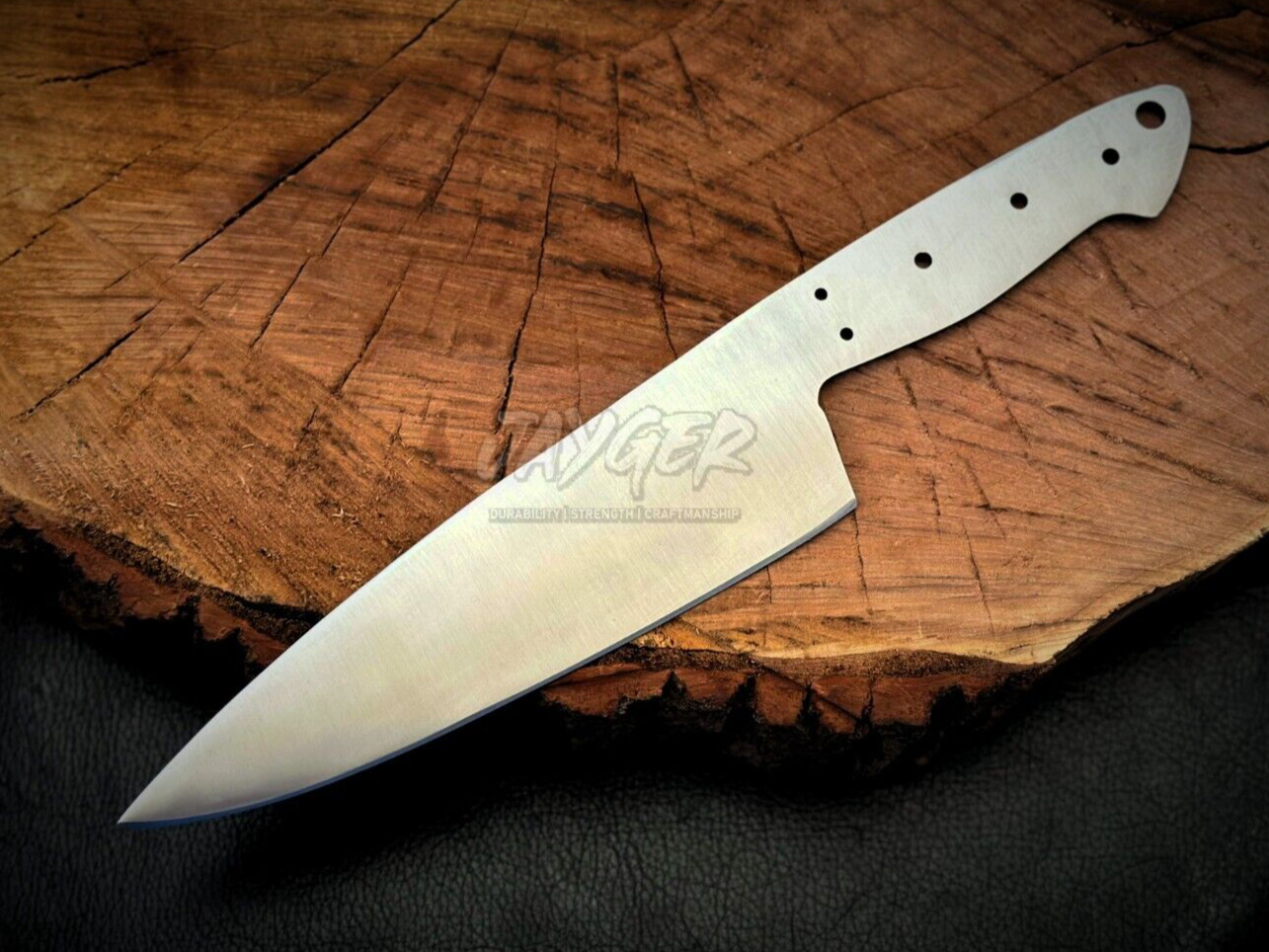 Jayger Handmade Carbon Steel Chef Knife Blade-Kitchen Blank -Full Tang-C1