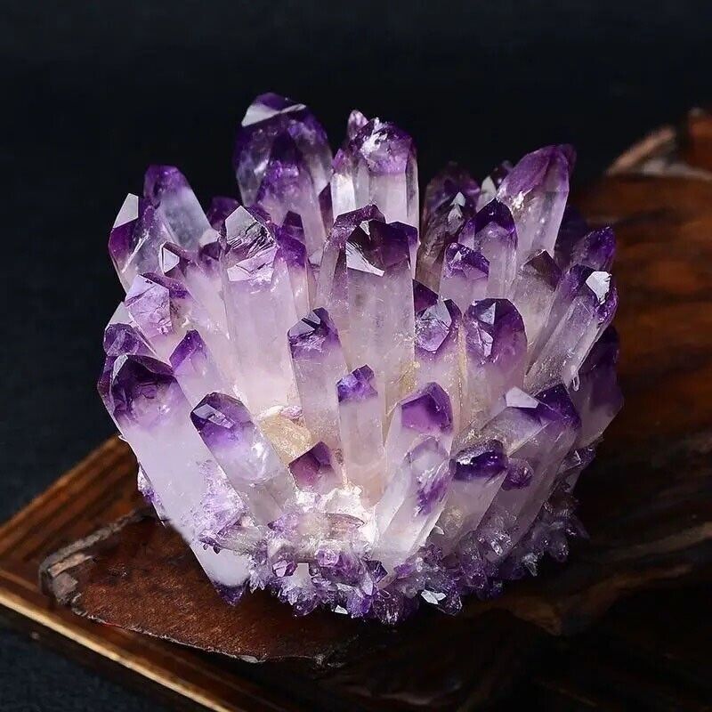 310g+ New Find Amethyst Phantom Cluster Geode Mineral Specimen Crystal Decor