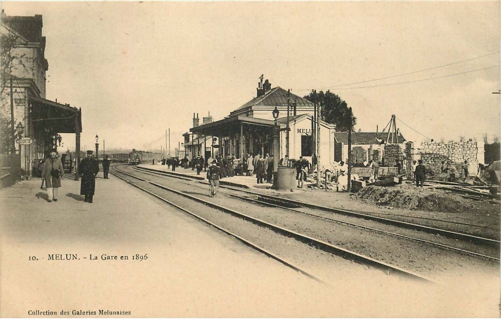 SEINE ET MARNE MELUN la gare en 1896