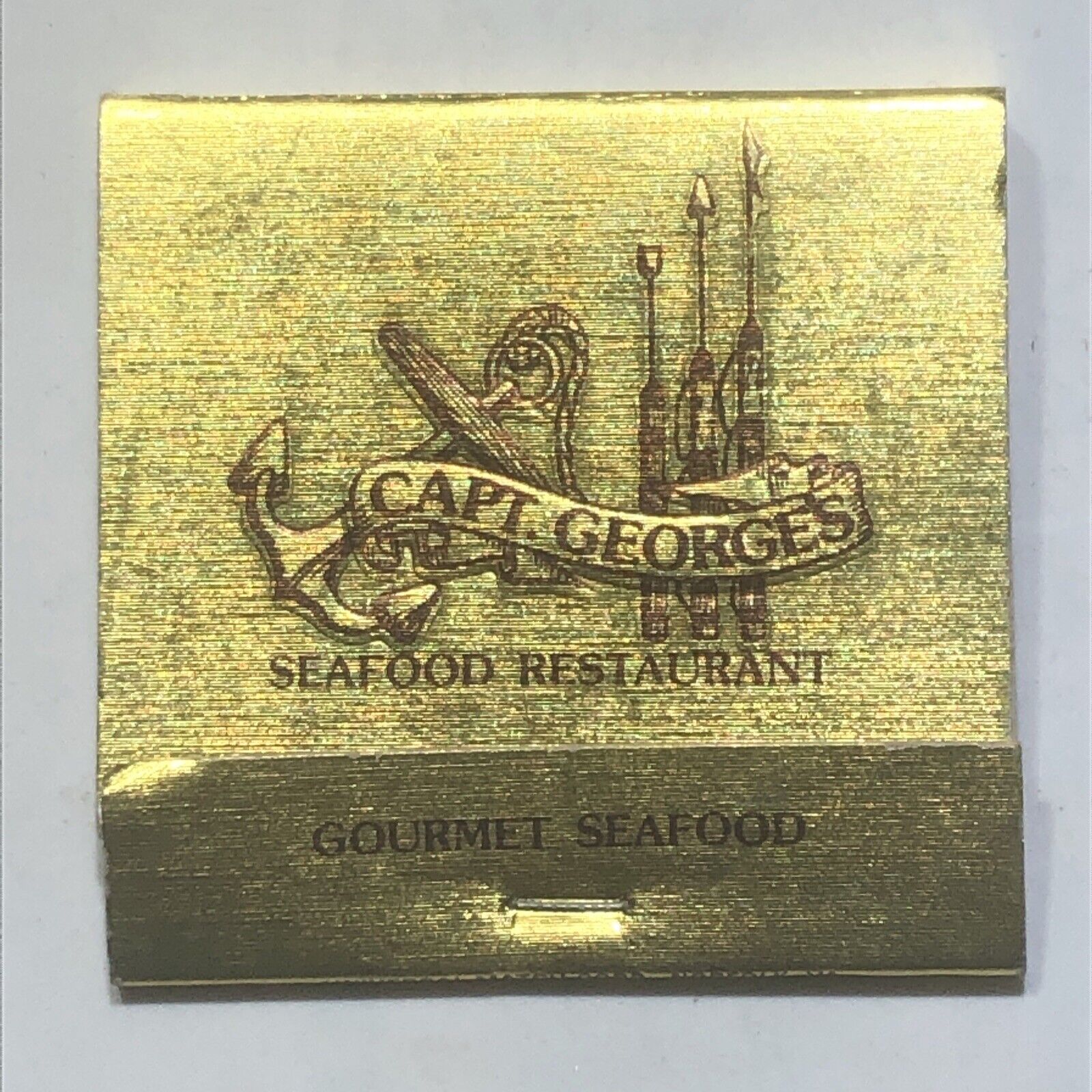 Capt Georges Restaurant Dining Hampton Virginia Match Book Cover Matchbox