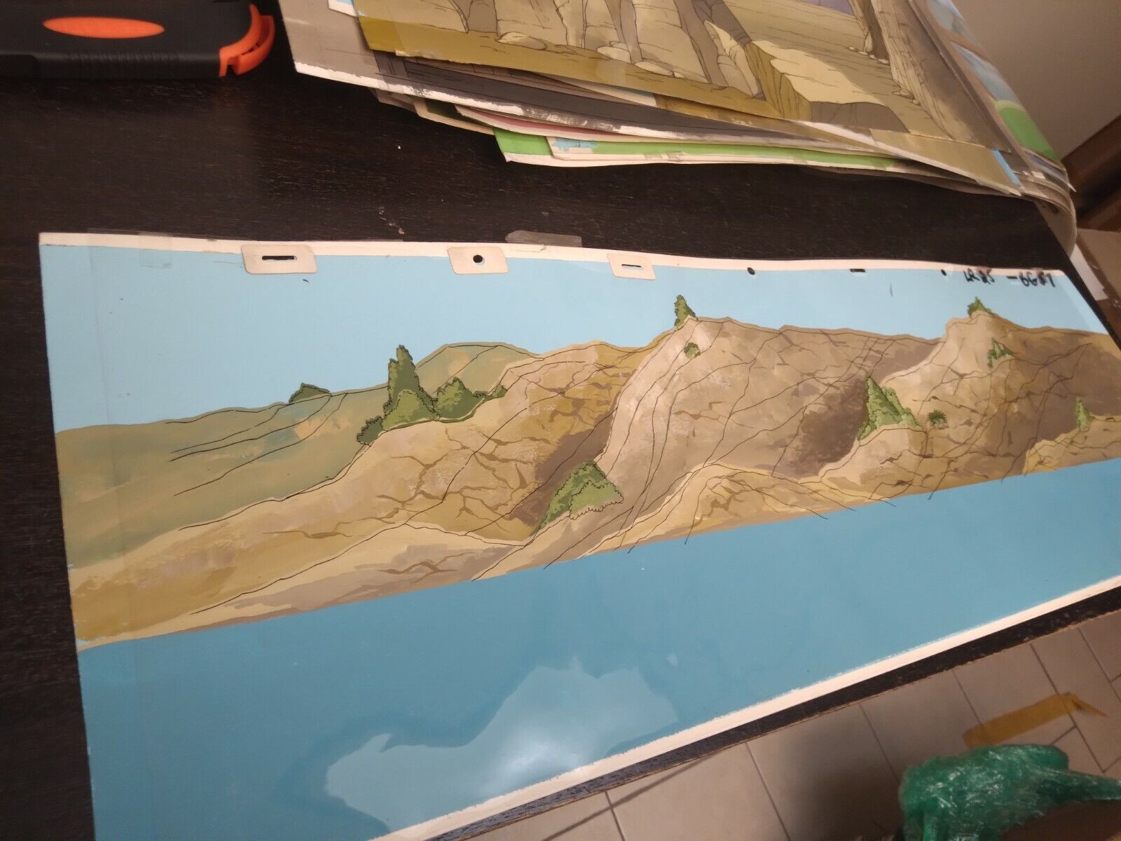 Vintage LONE RANGER animation cels PANORAMIC BACKGROUND PRODUCTION ART anime cel