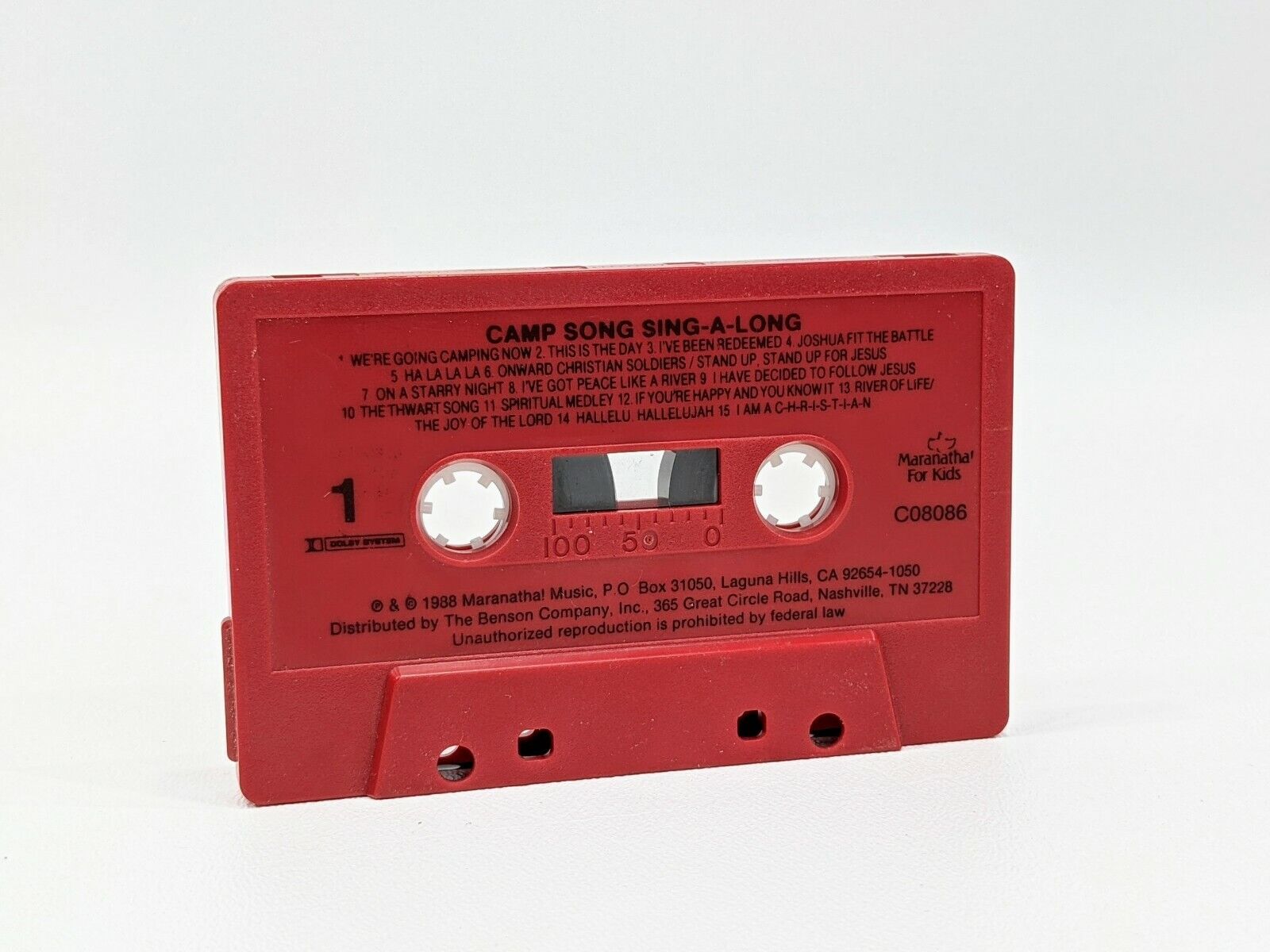 Camp songs sing-a-long audio cassette 1988