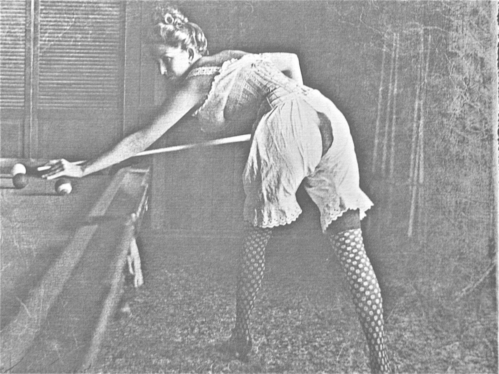 1890s Klondike Old West Brothel Girls Soiled Doves Billiards Pool Photo 5\