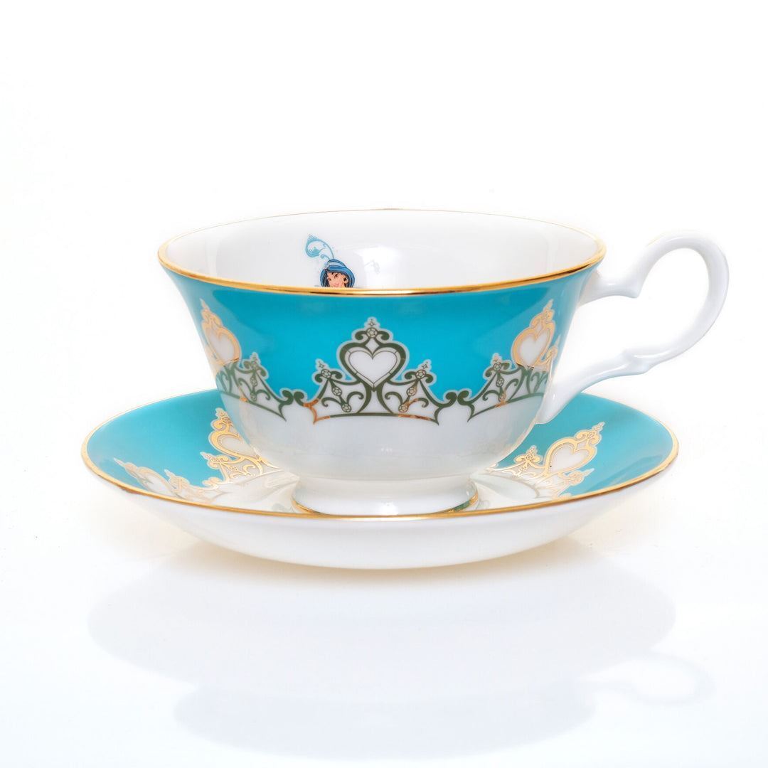 Disney English Ladies Tiara Gold Jasmine Decorative Cup & Saucer ELDPCS10901