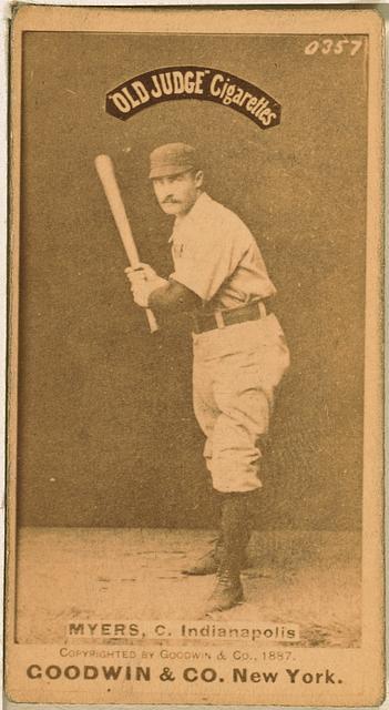 Photo:George Myers, Indianapolis Hoosiers, baseball photo,1887