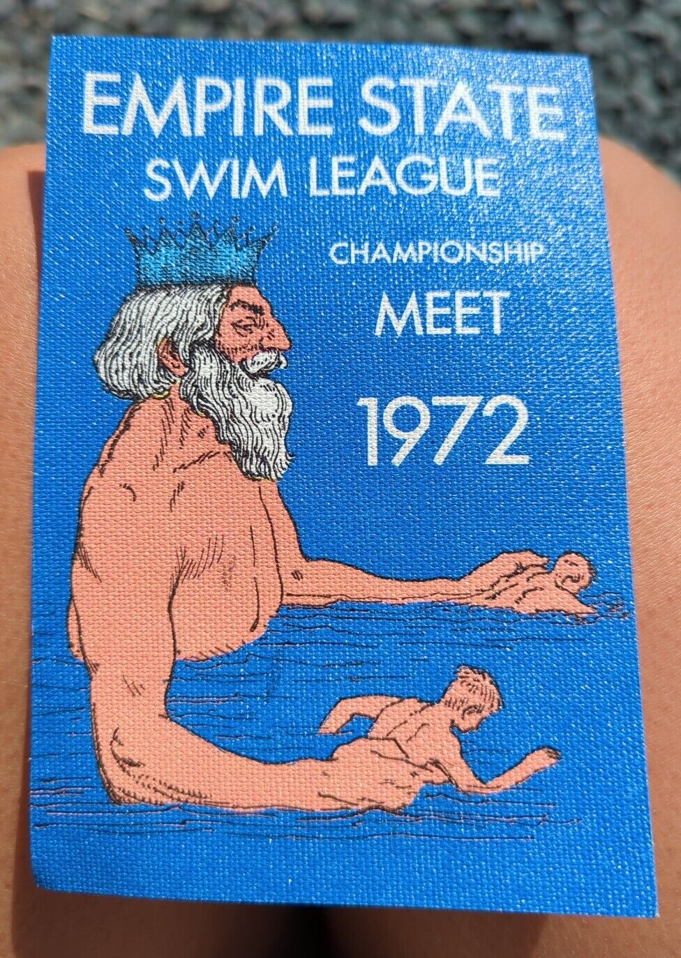 Vintage Empire State Swim League Championship Meet 1972 New York Unused Patch