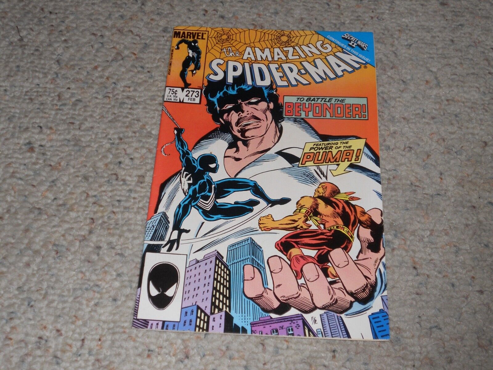 1986 The Amazing Spider-Man Marvel Comic Book # 273 - PUMA - Nice Copy