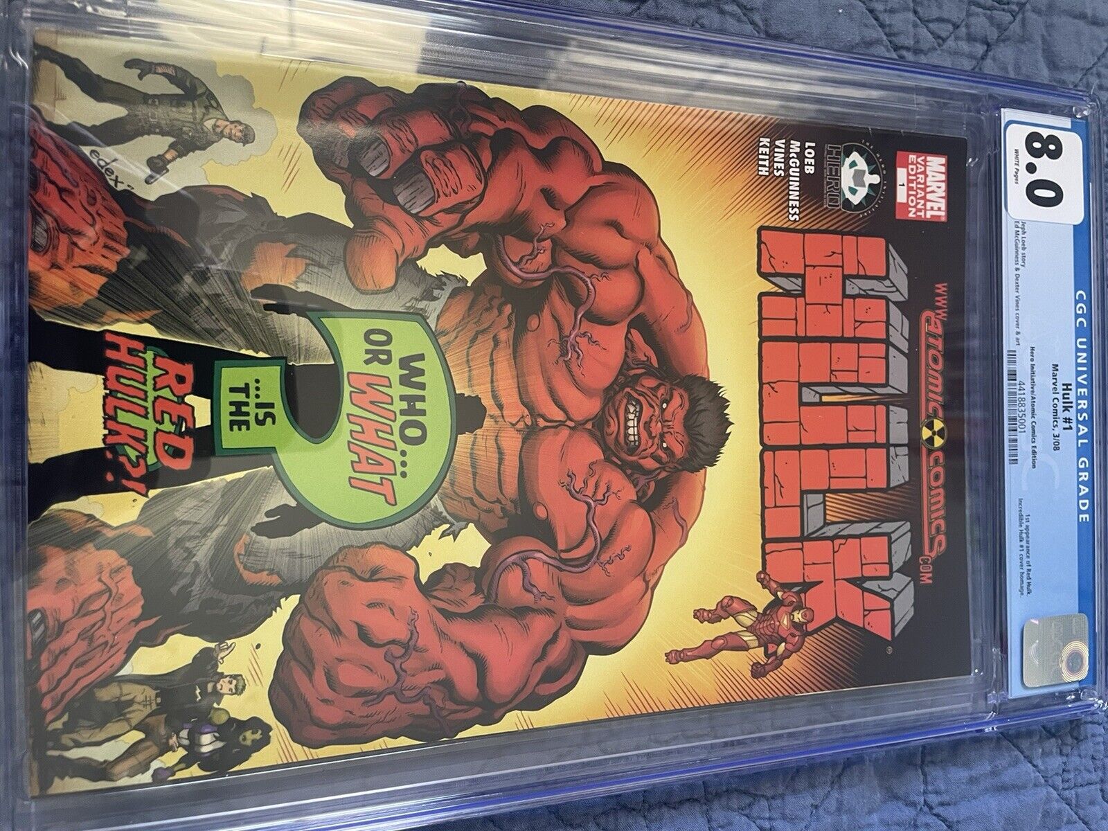 Hulk #1 Red Hulk First Appearance CGC Graded 8.0 Atomic Comics Edition
