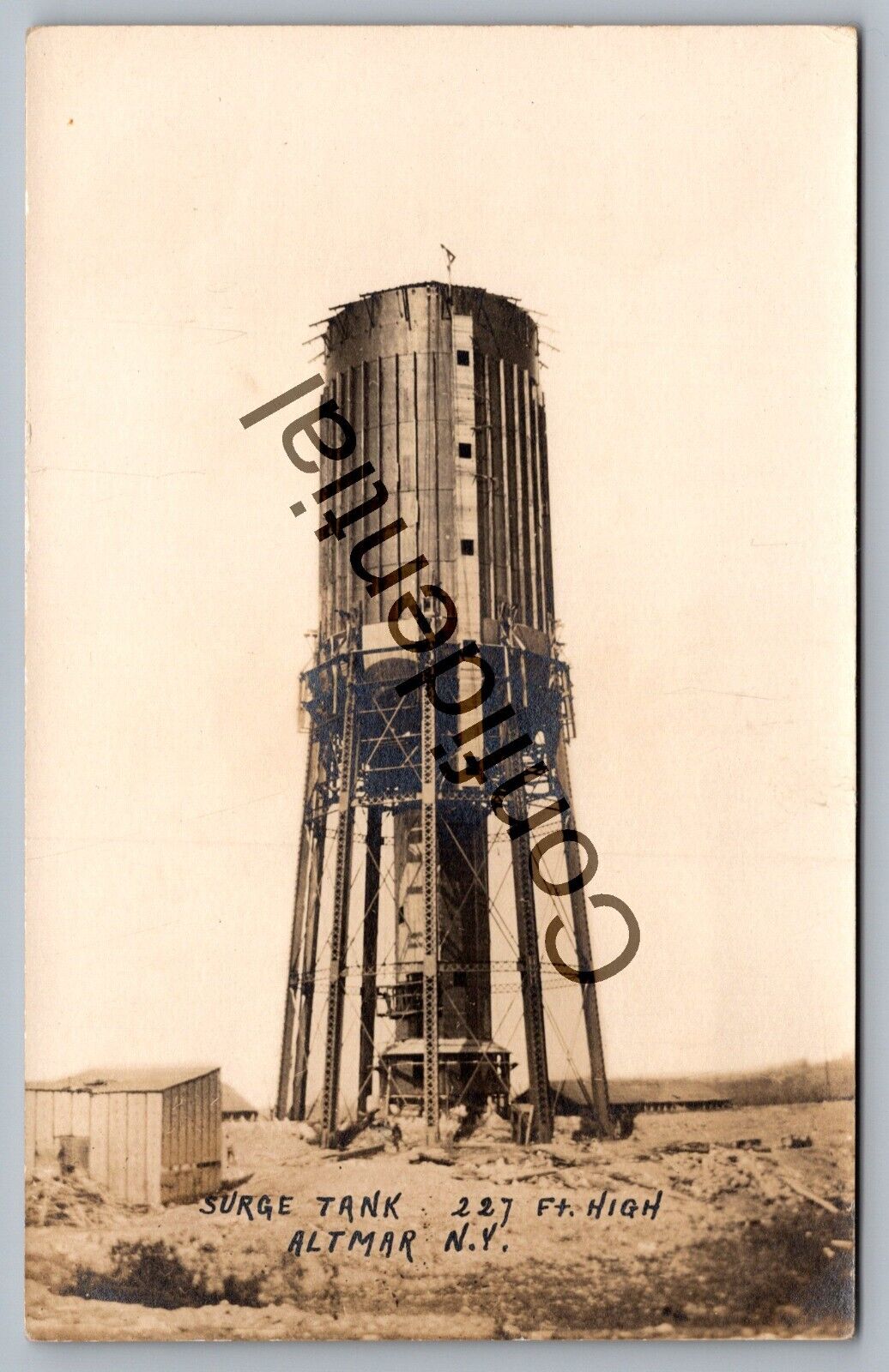 Real Photo Surge Tank 227 Ft High At Altmar NY Albion New York RP RPPC D370