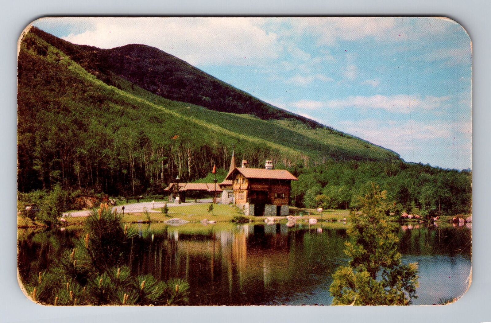 Adirondack Mts. NY-New York, Toll House, Whiteface Mt. Vintage c1951 Postcard