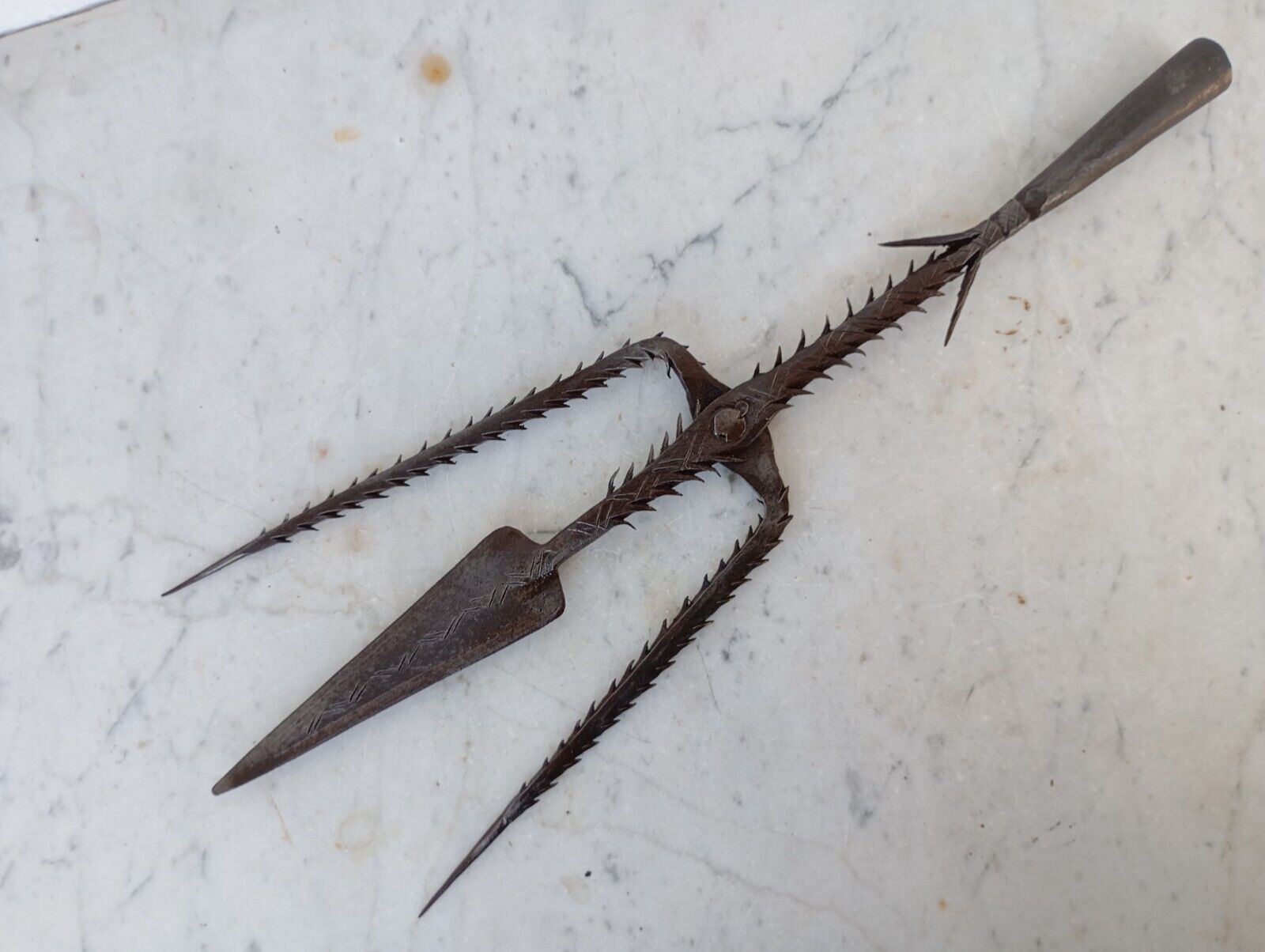 Spear Harpoon Barbed Hunting Handmade Rarity Vintage Probably Southern Africa