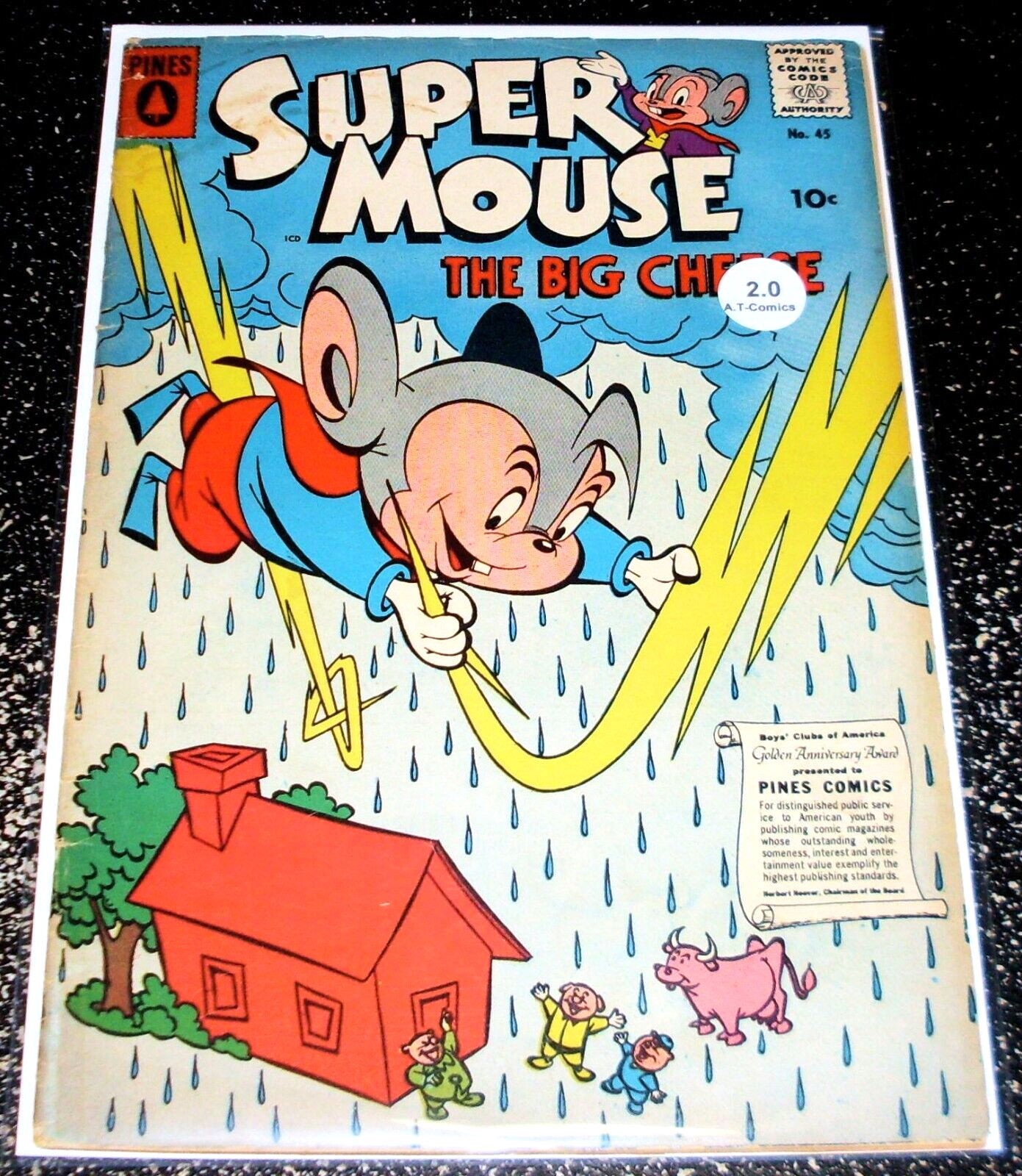 Super Mouse 45 (2.0) 1958 Pines Comic- Flat Rate Shipping