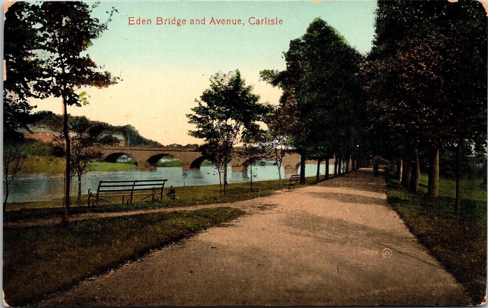 Eden Bridge & Avenue Carlisle United Kingdom Scenic Walkway DB Postcard