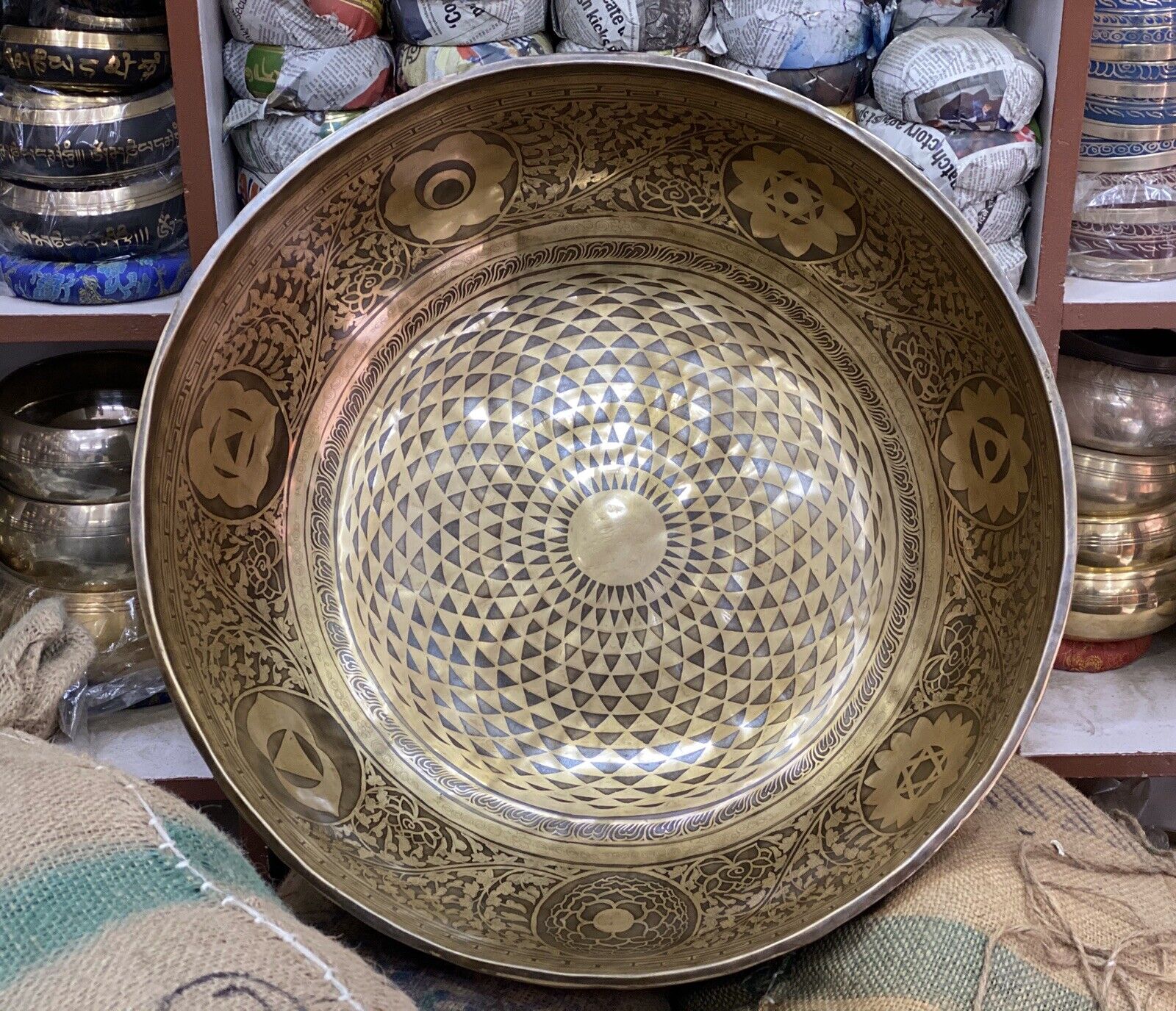 Extra Large flower of life Engraved 18\