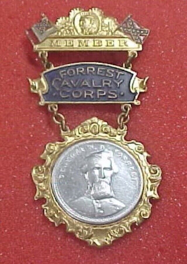 VERY RARE 1897 Nathan Bedford Forrest Cavalry Corps UCV Badge Civil War