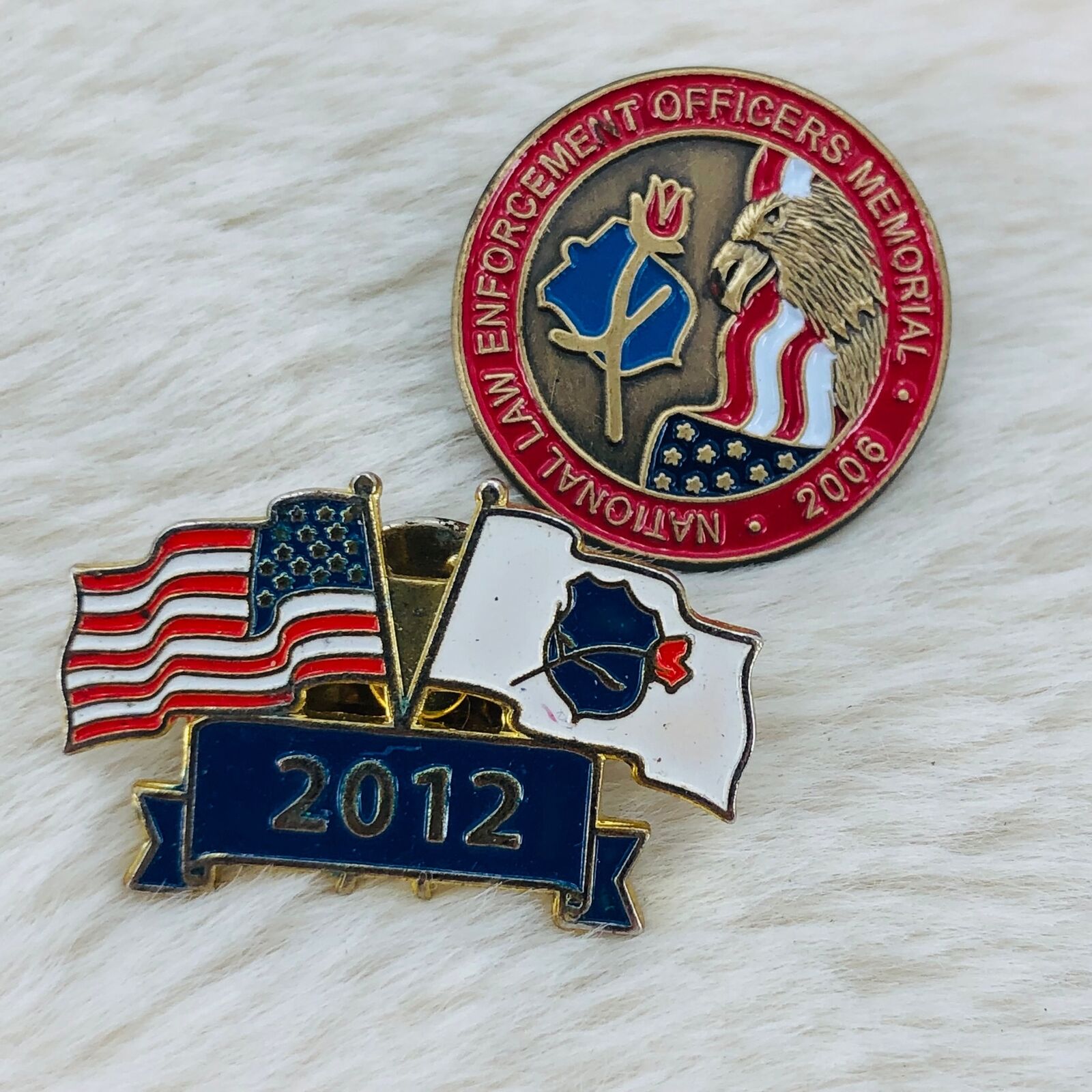 2006 & 2012 National Law Enforcement Officers Memorial Police Lapel Pin Lot