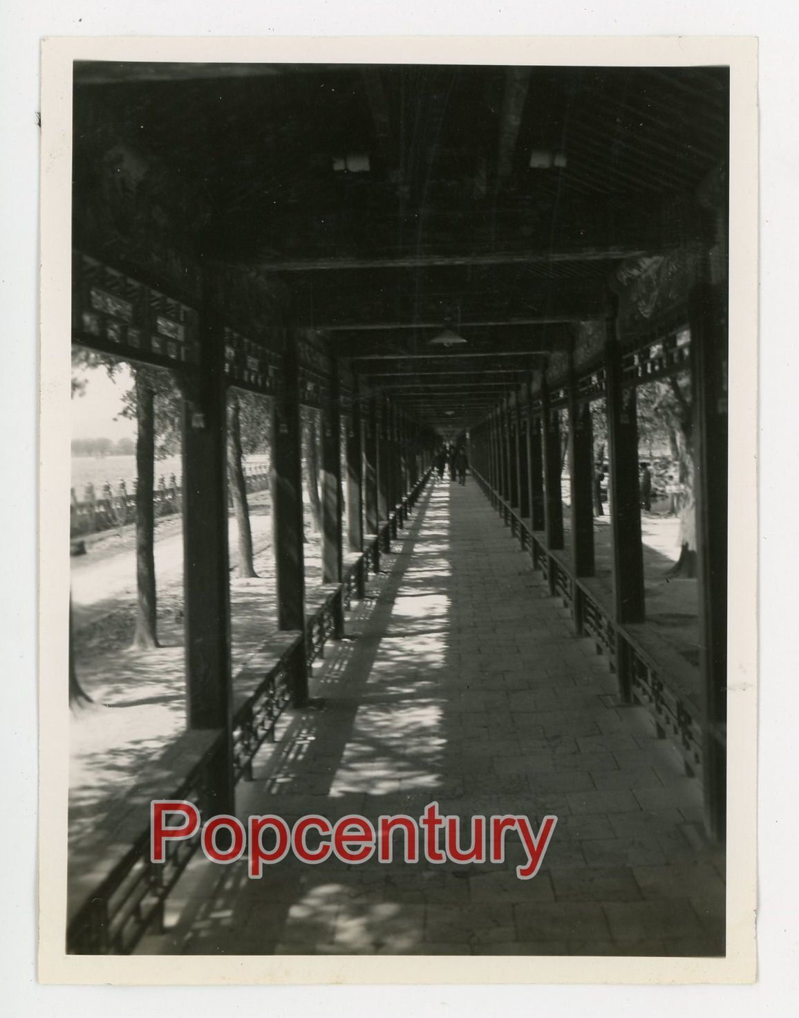 Pre WW2 1938 China Photograph Peking Long Corridor Summer Palace Beijing Peiping