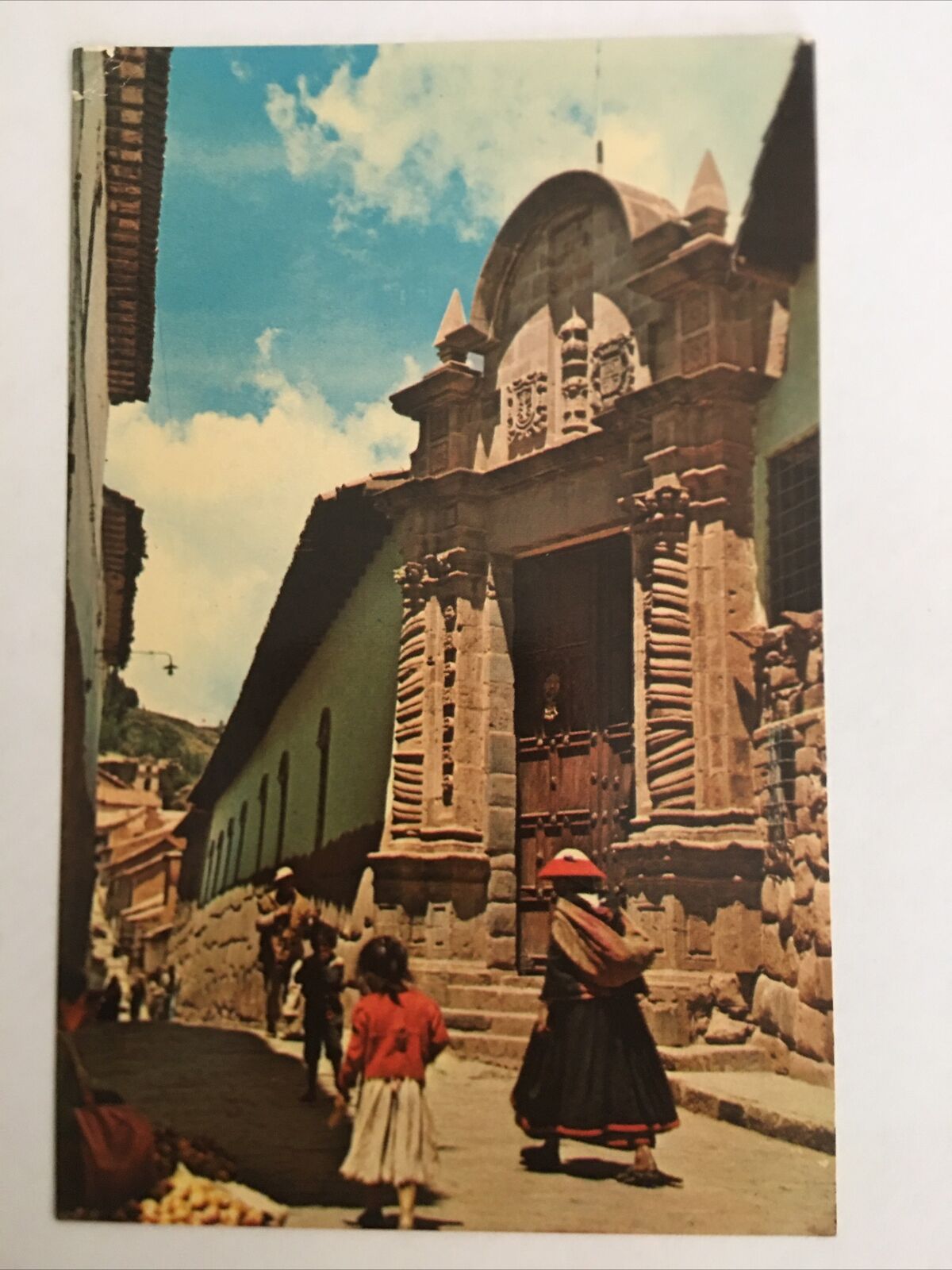Facade If The Archbishop’s Palace Cuzco Peru Vintage Postcard