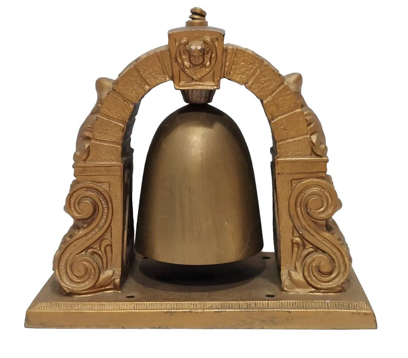 Antique 1908 William Gilbert Curfew Mantle Clock *Cast Metal Bell Topper Only