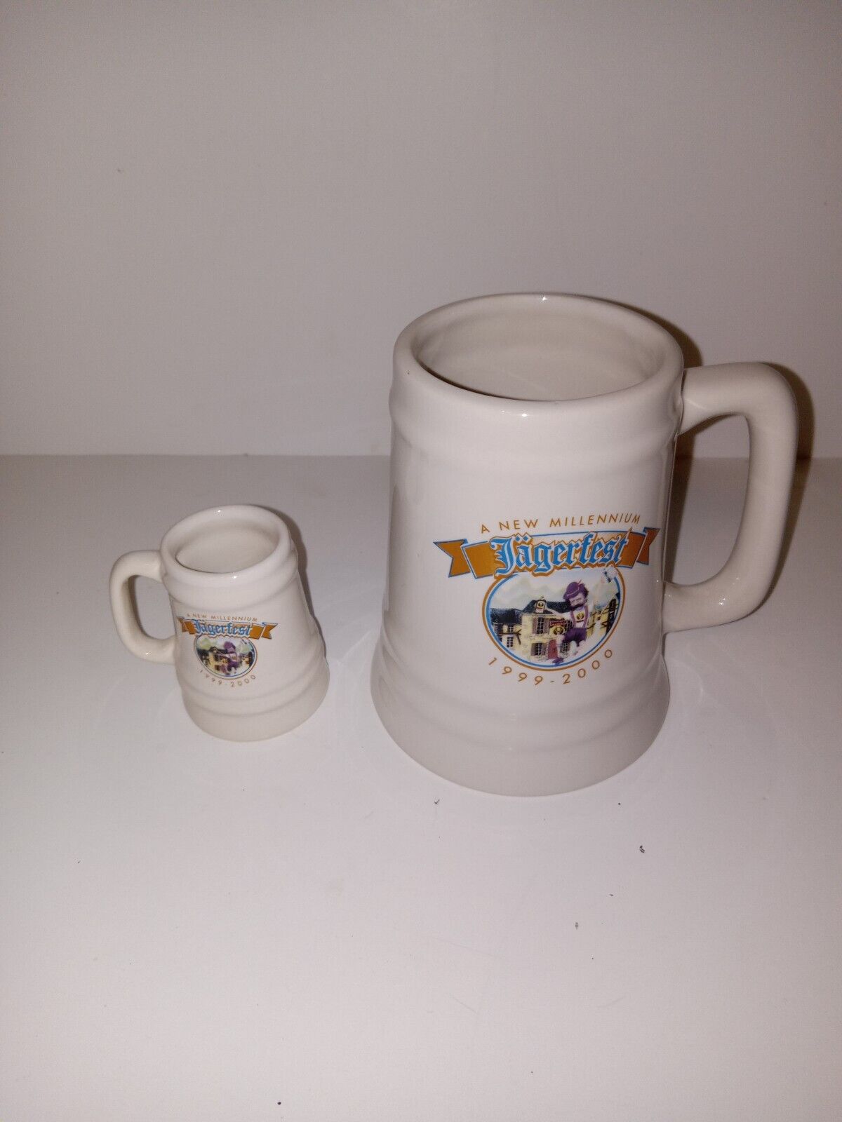 Jagermeister Mug Matching Shot Glass Jagerfest 1999-2000 Millennium Vintage