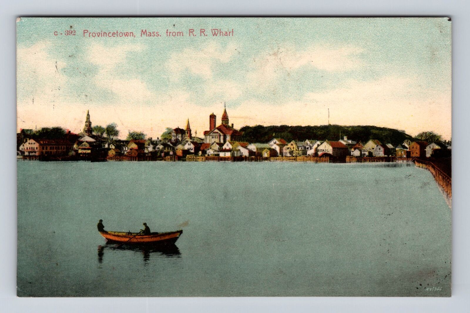 Provincetown MA-Massachusetts, From Railroad Wharf, Vintage c1907 Postcard